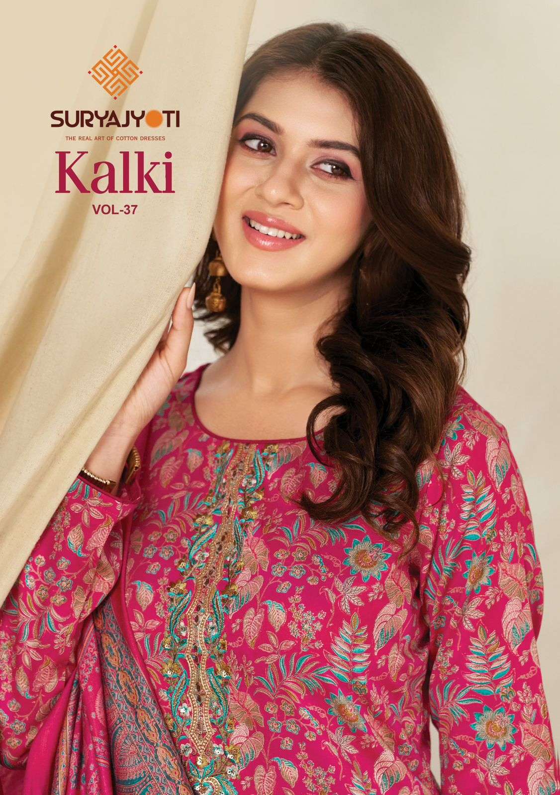 SURYAJYOTI KALKI VOL 37 SUMMER COTTON FABRIC KAMEEZ SUIT WHO...