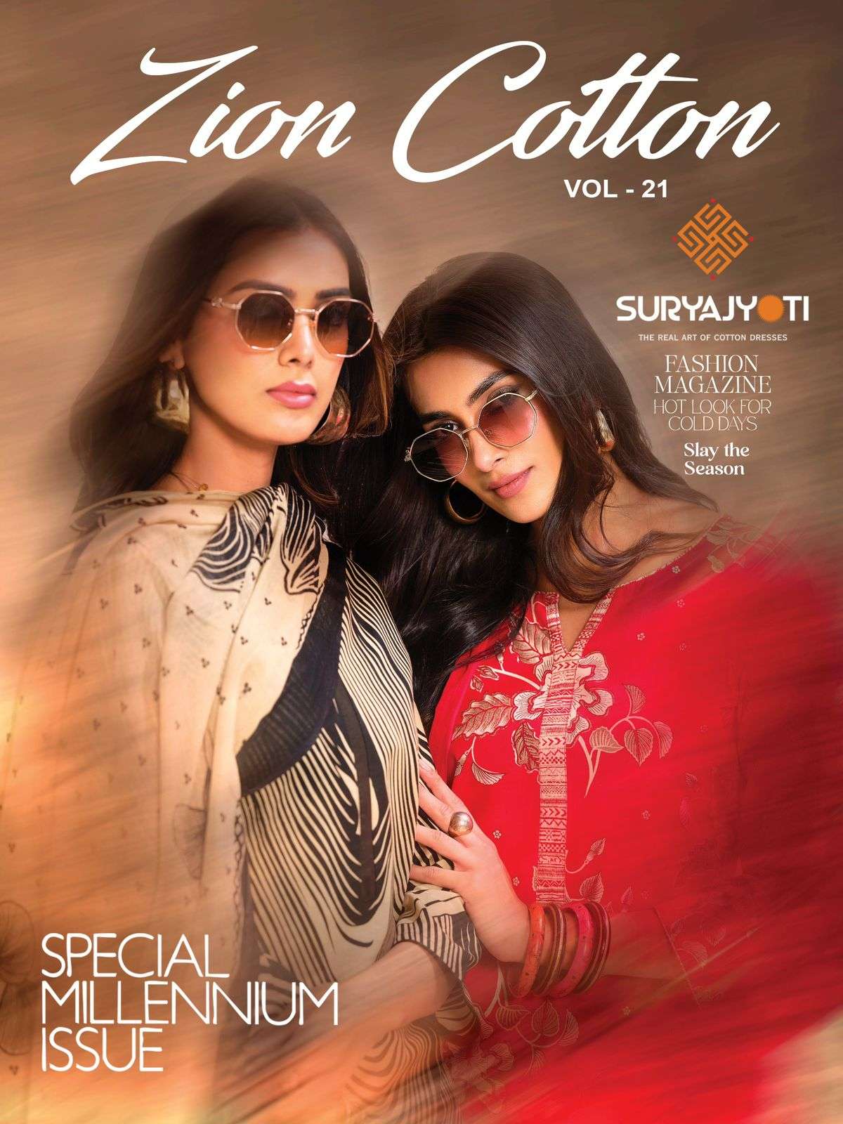 SURYAJYOTI ZION COTTON VOL 21 SUMMER FUNCTION COTTON DRESS O...