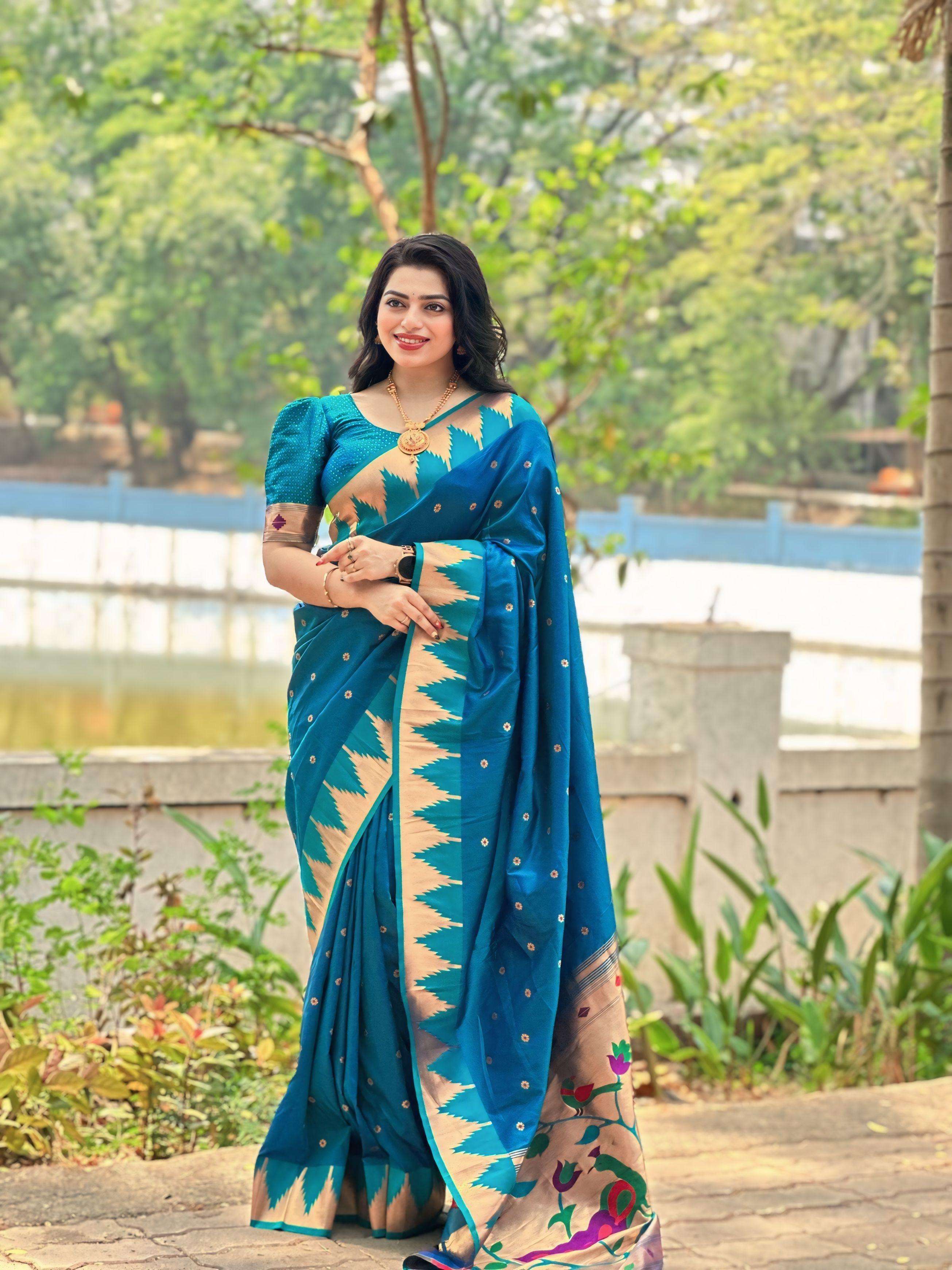 Temple Paithani Trending Collection Soft and classic Pethani...