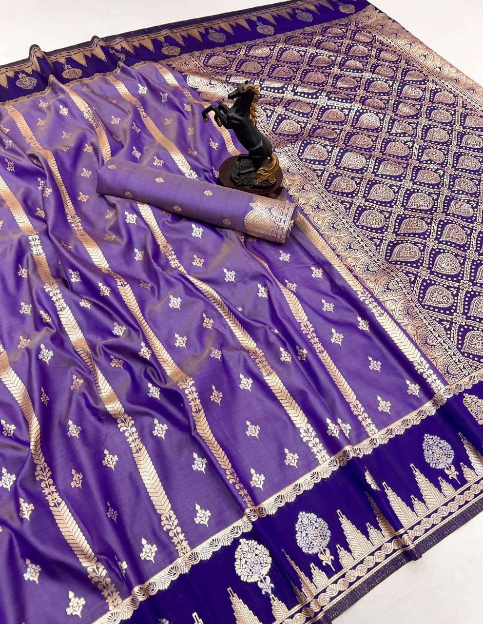 Theja Vol 4 Soft And pure banarasi fancy silk fabric with fl...