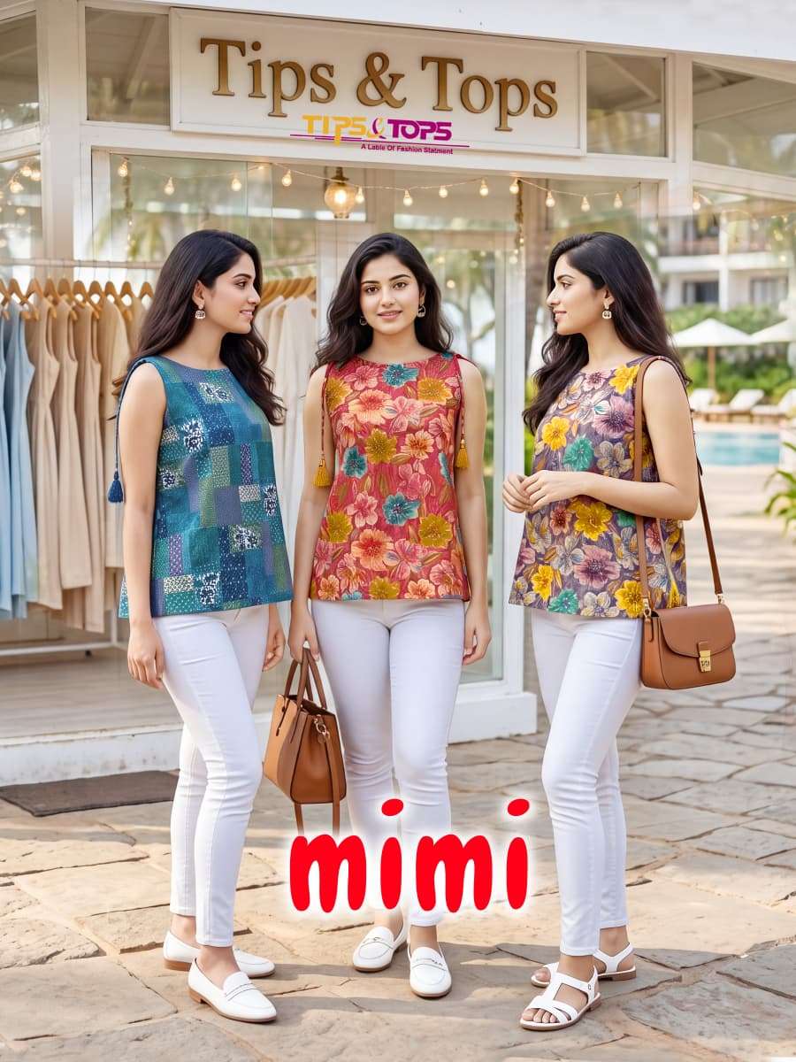 TIPS & TOPS MIMI COTTON FOIL PRINT SHORT TOP FOR WOMEN REGUL...