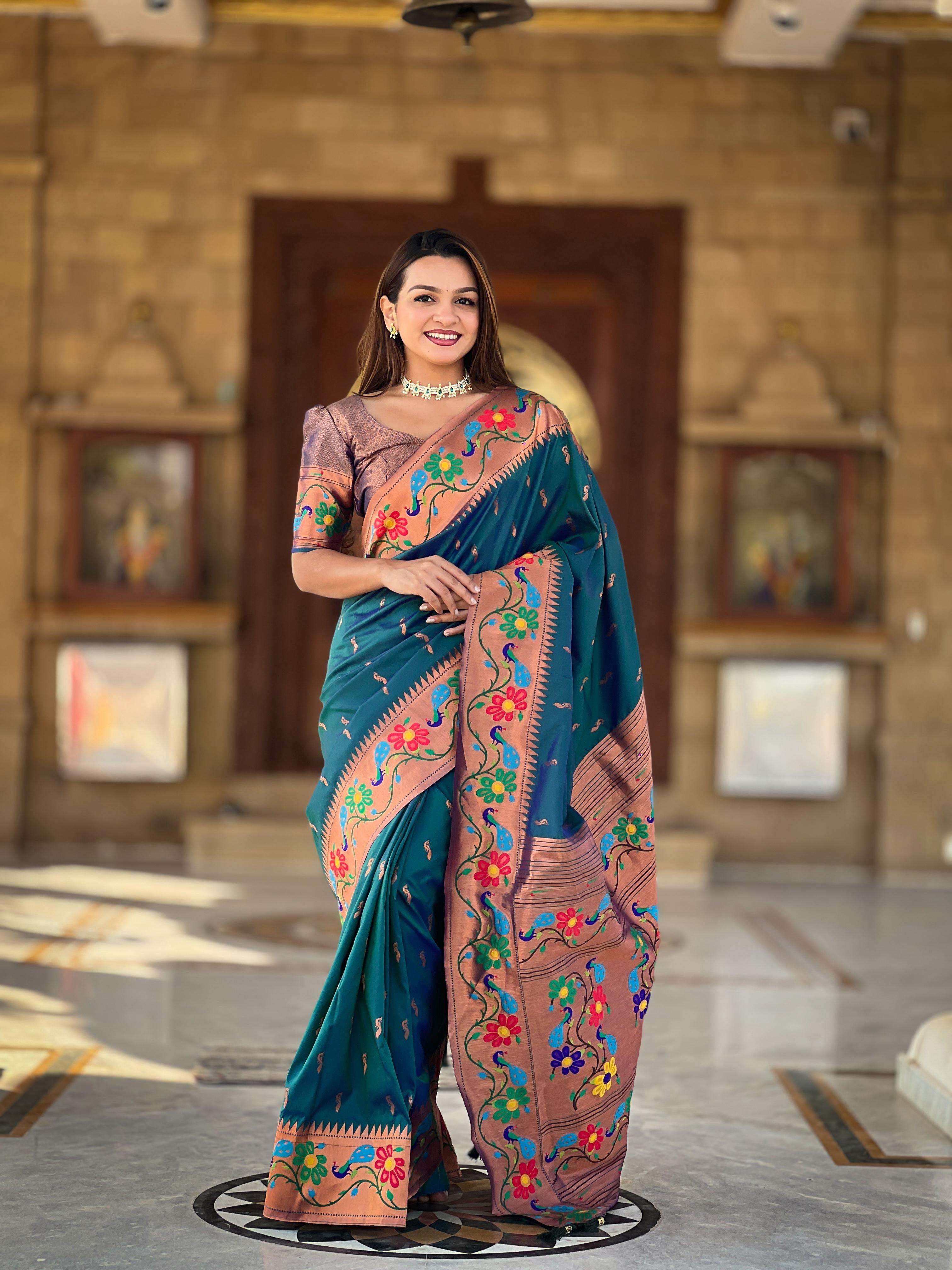 Trending Collection Anuradha Paithani Soft Pethani silk fanc...