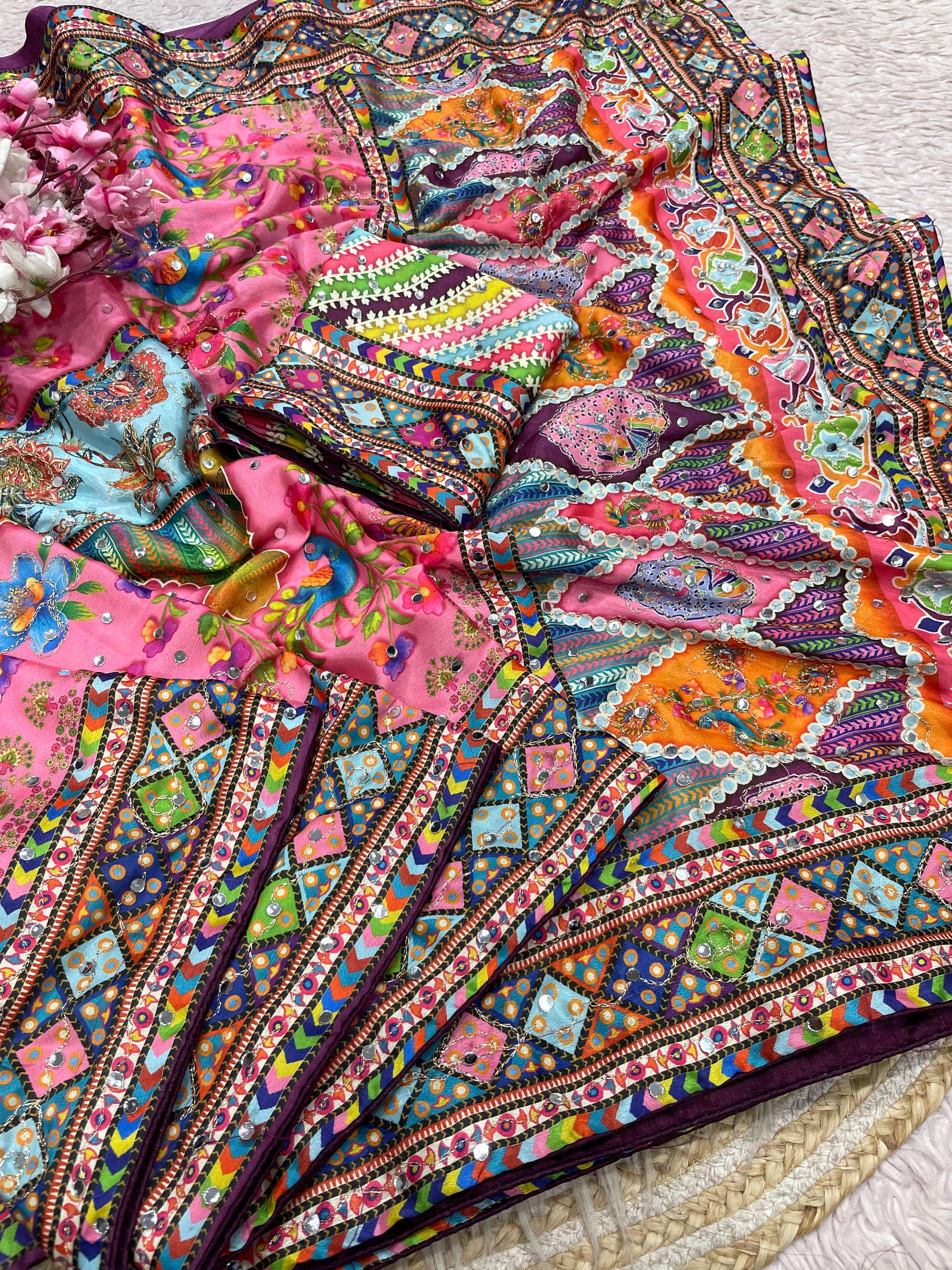 Trending soft and very colouring Chinnon fancy fabric with b...