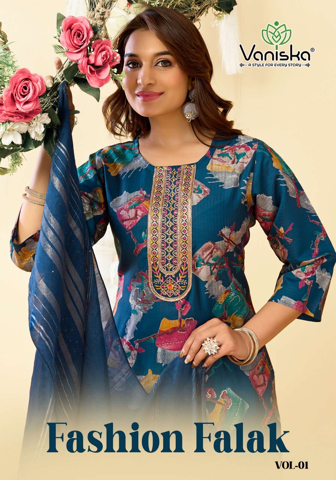 VANISKA FASHION FALAK VOL 1 BARLIN PRINT STRAIGHT STYLE KURT...