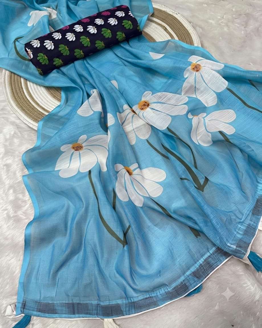 white lily 2 Heavy and soft linen soft fabric with beautiful...