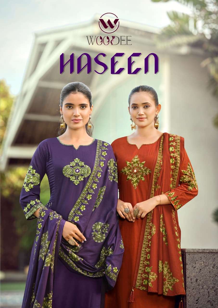 WOODEE HASEEN BEST QUALITY A LINE 3 PCS CONCEPT SALWAR SUIT ...