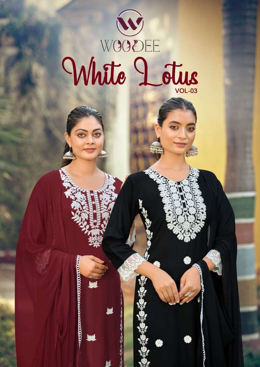WOODEE WHITE LOTUS VOL 3 BRAND QUALITY PREMIUM NAZNEEN DESIG...