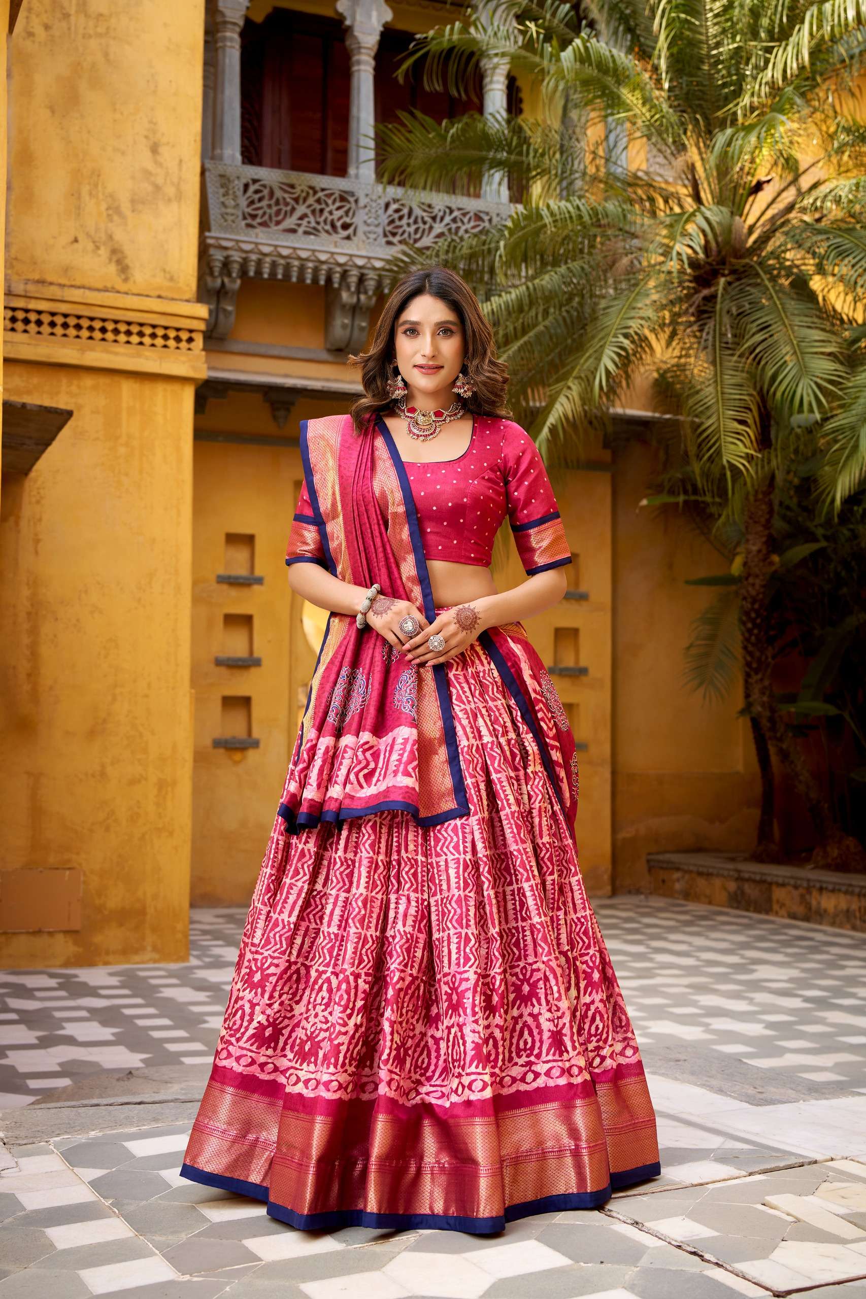 zarakh fancy Dola silk lehenga choli featuring traditional b...