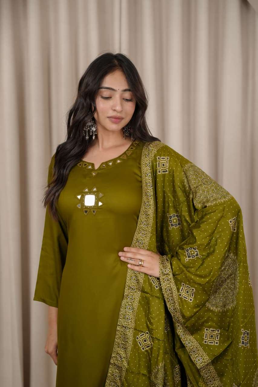 1023 GAJISA SILK READYMADE TOP PALAZZO SUIT FOR WOMEN REGULA...
