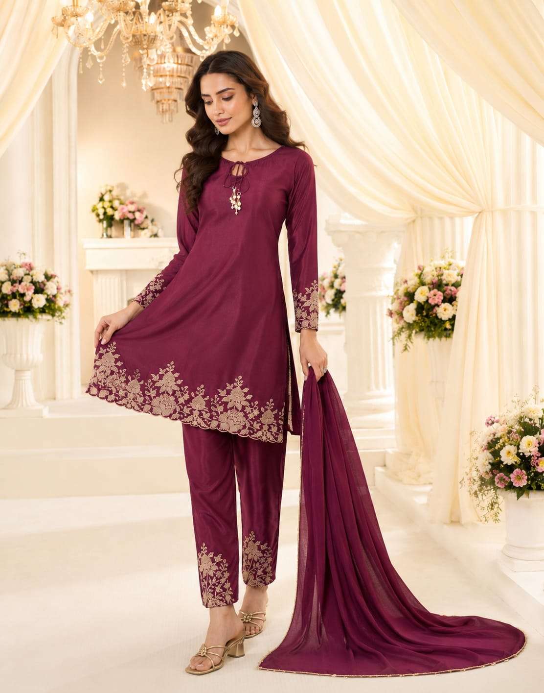 10295 BOUTIQUE CREPE WITH DESIGNER SUIT FOR READYMADE FESTIV...
