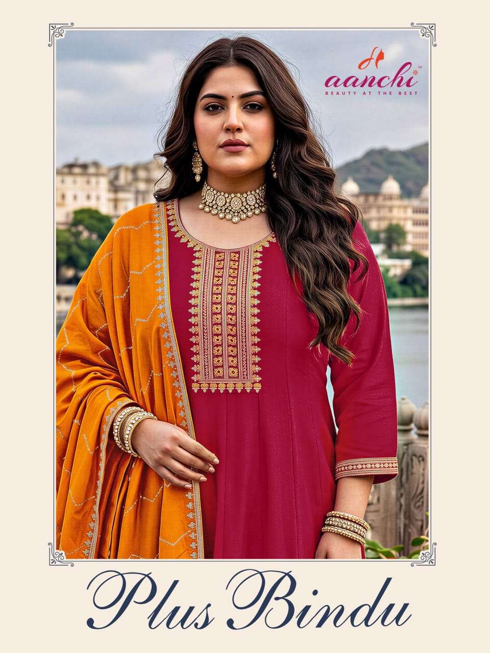 AANCHI PLUS BINDU VICHITRA SILK SALWAR SUIT FANCY DUPATTA WO...