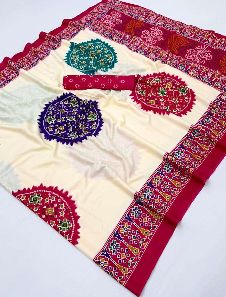  Ajrakh Crepe and Printed ajrakh satin crepe fancy fabric sa...
