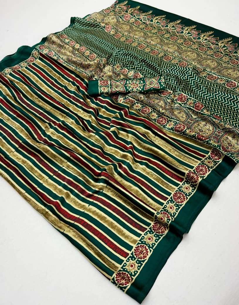 AJRAKH LUXE LINE DESIGN IN SEMI MODAL SOFT AND COLOURING FAB...