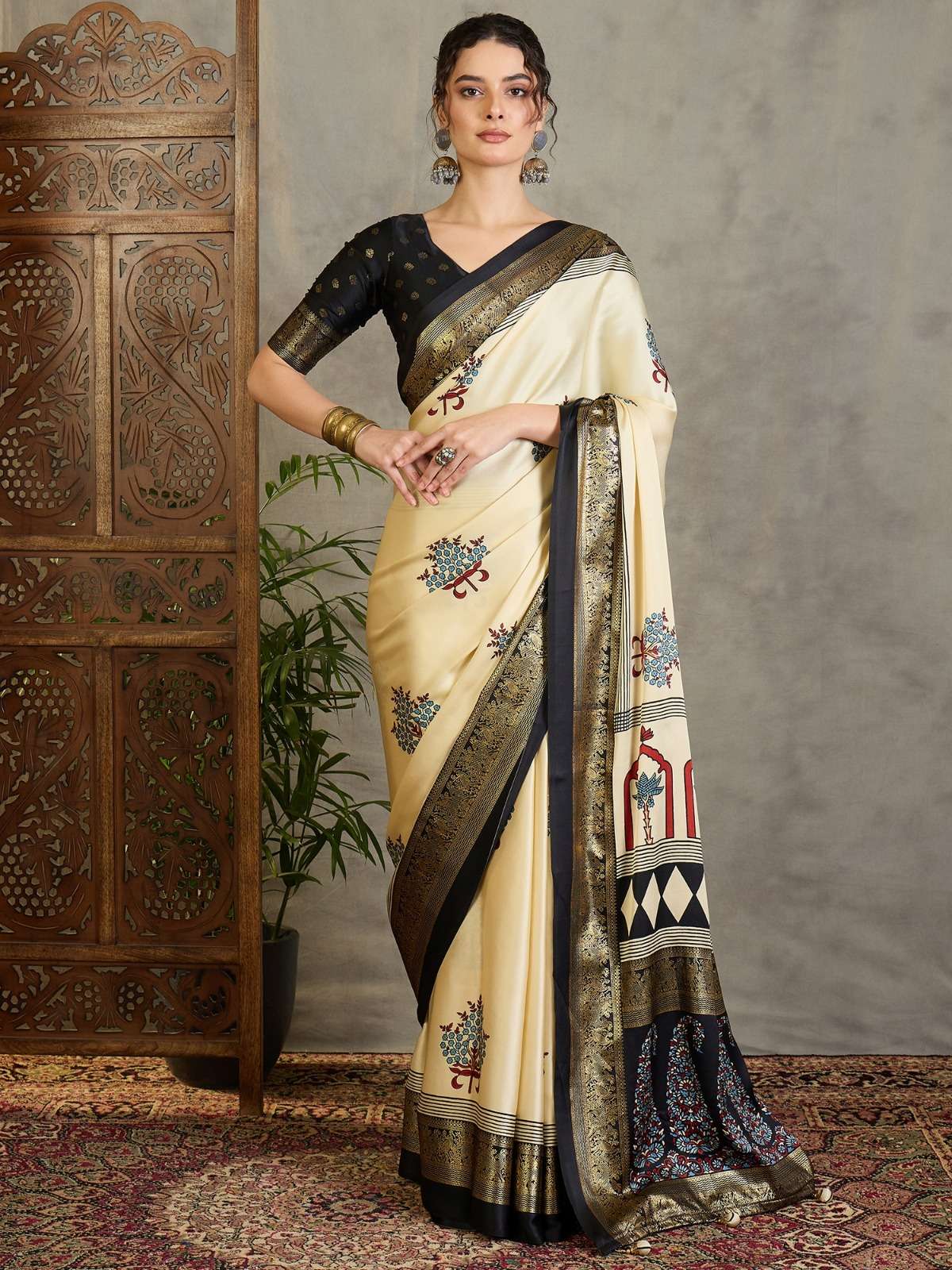  Ajrakh Luxe soft and pure Semi modal fabric with fancy and ...