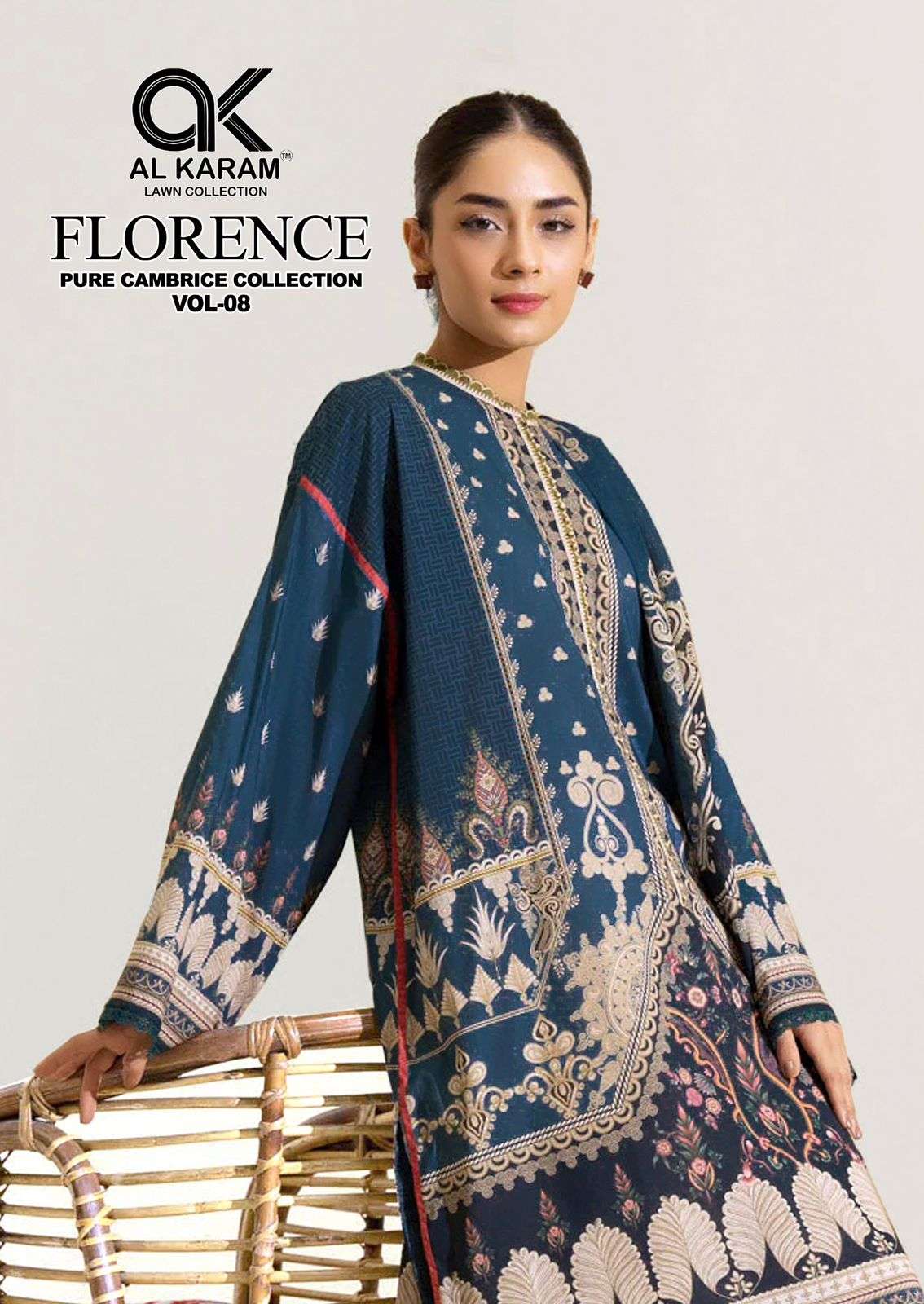 AL KARAM FLORENCE VOL 8 COTTON PRINTED SALWAR SUIT LOW RATE ...