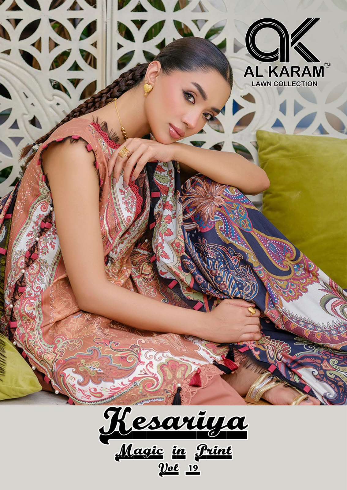 AL KARAM KESARIYA MAGIC IN PRINT VOL 19 LAWN COLLECTION COTT...