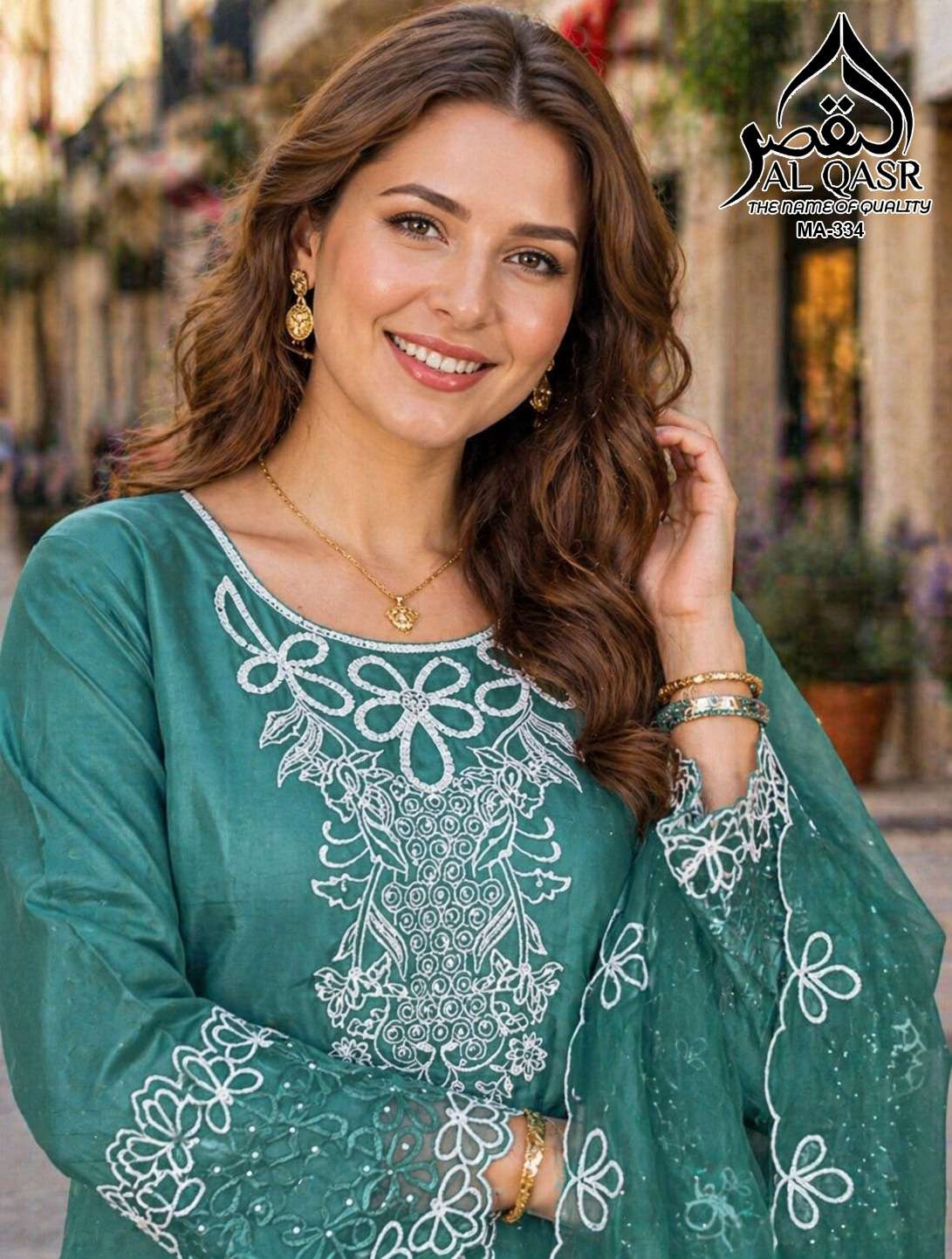 AL QASR MA 334 WEDDING SPECIAL ORGANZA WITH EMBROIDERY PAKIS...