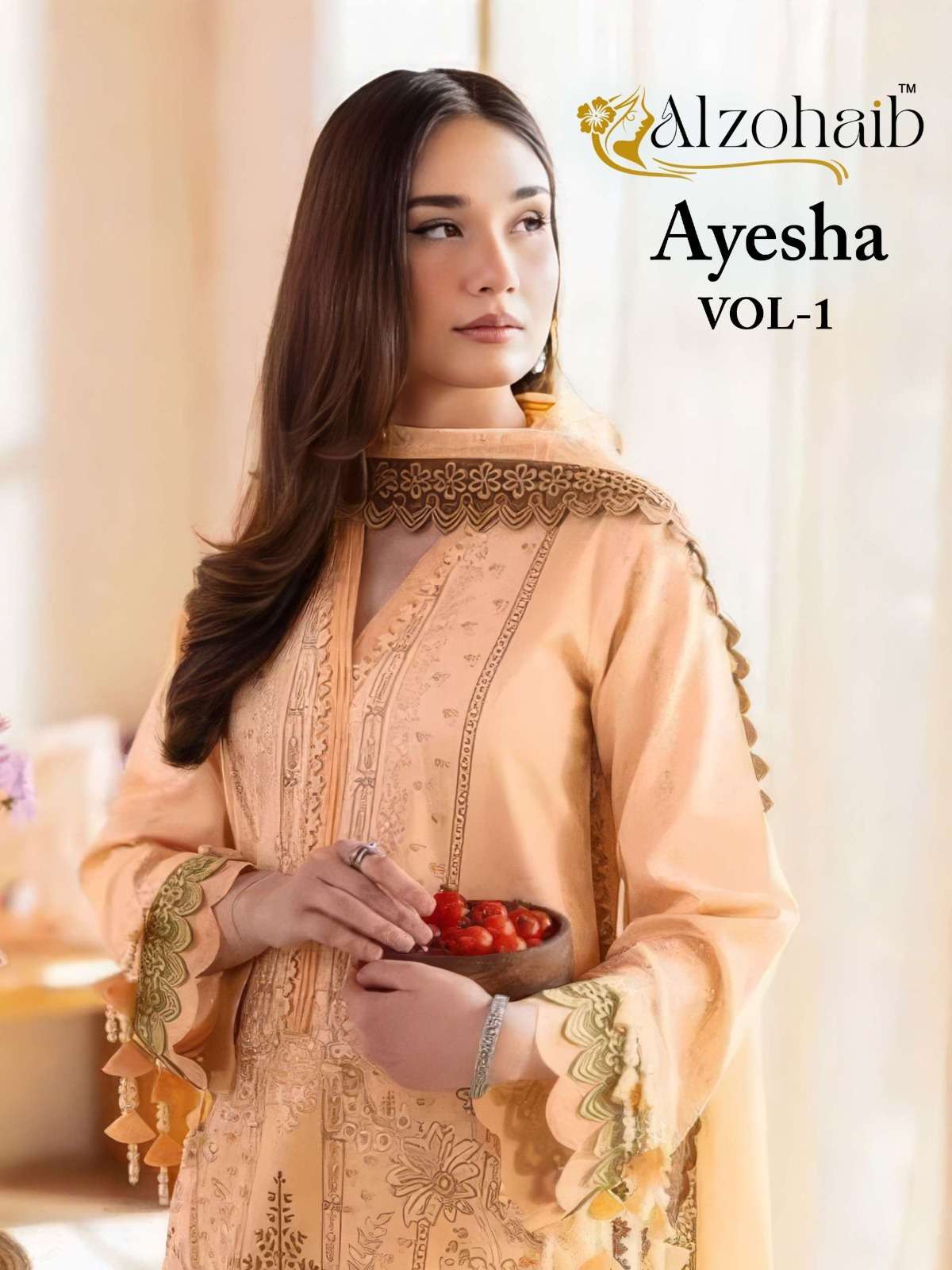 AL ZOHAIB AYESHA VOL 1 COTTON HEAVY WORK PAKISTANI STITCHED ...