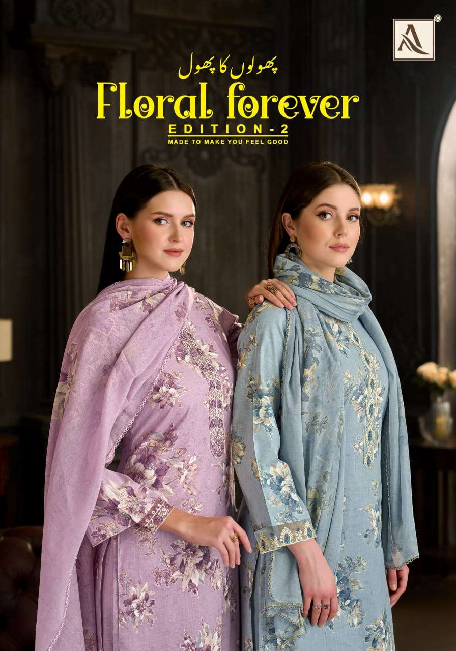 ALOK SUIT FLORAL FOREVER VOL 2 COTTON FOIL PRINT SALWAR KAME...