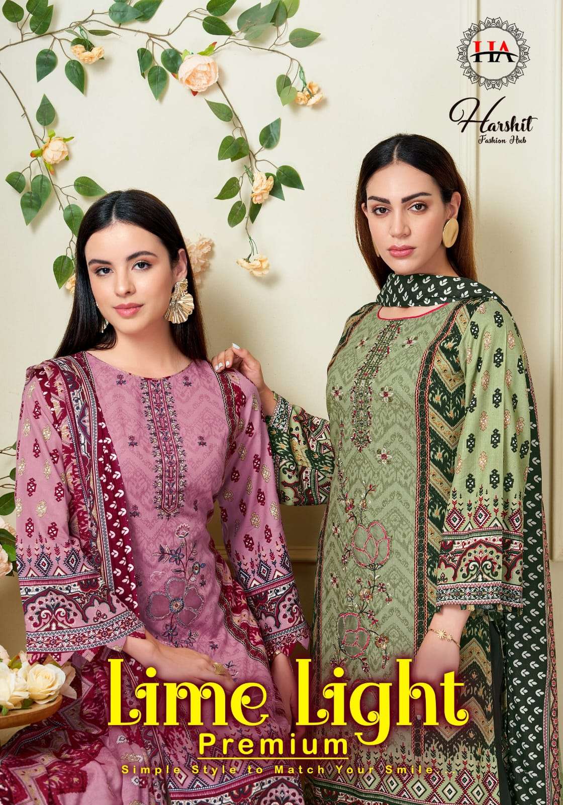 ALOK SUIT LIME LIGHT PREMIUM RAYON PRINT FANCY EPIL WORK SAL...