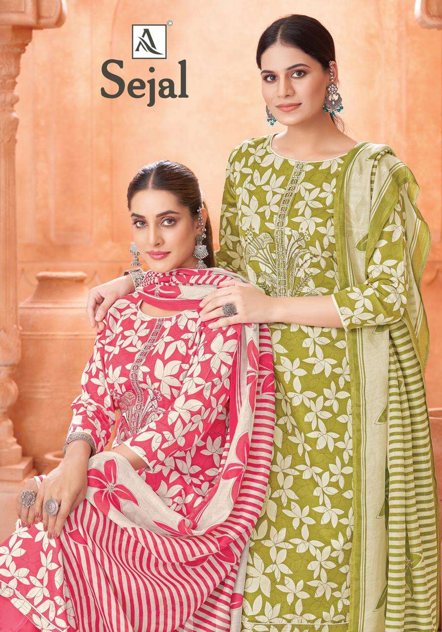 ALOK SUIT SEJAL ZAM PRINT WITH DESIGNER EMBROIDERY SALWAR SU...