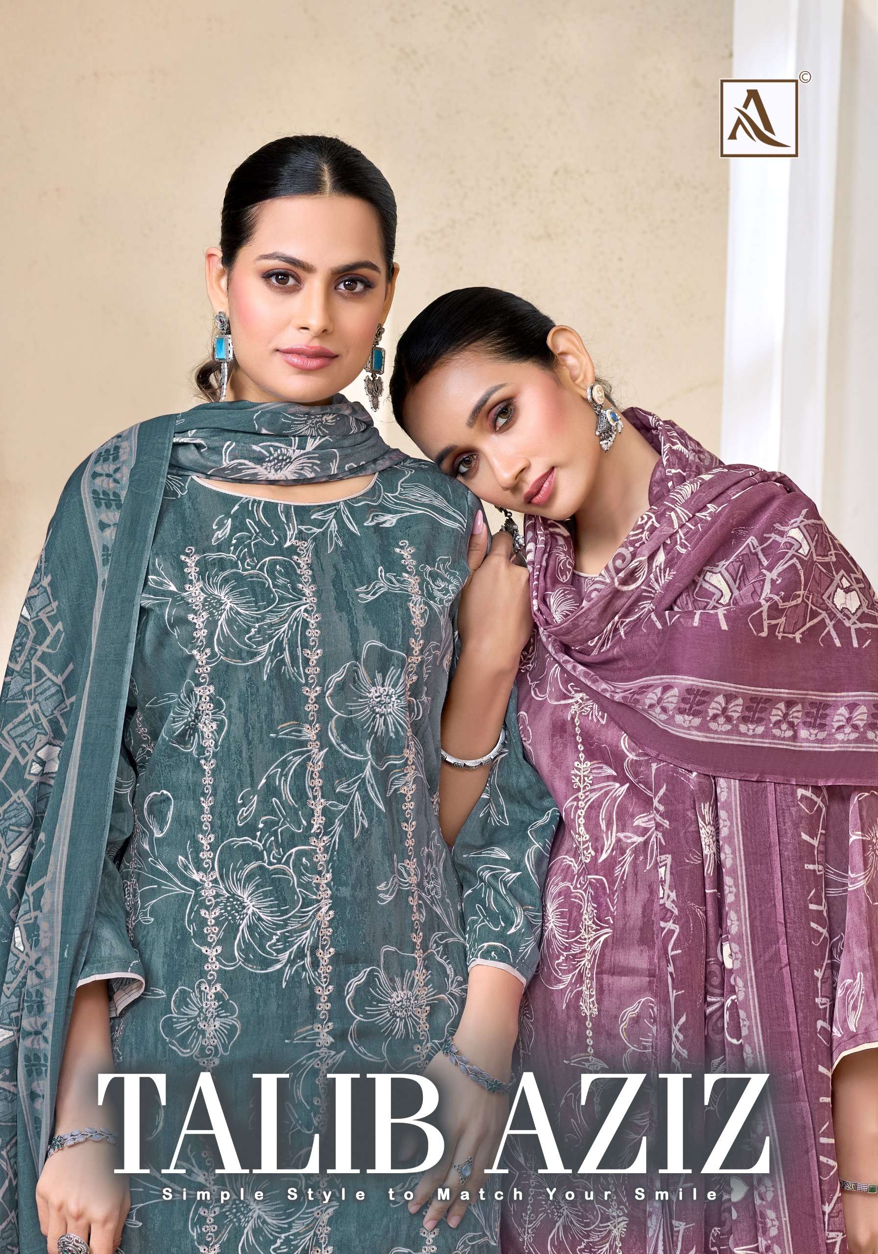 ALOK SUIT TALIB AZIZ ZAM COTTON DESIGNER SALWAR KAMEEZ WHOLE...