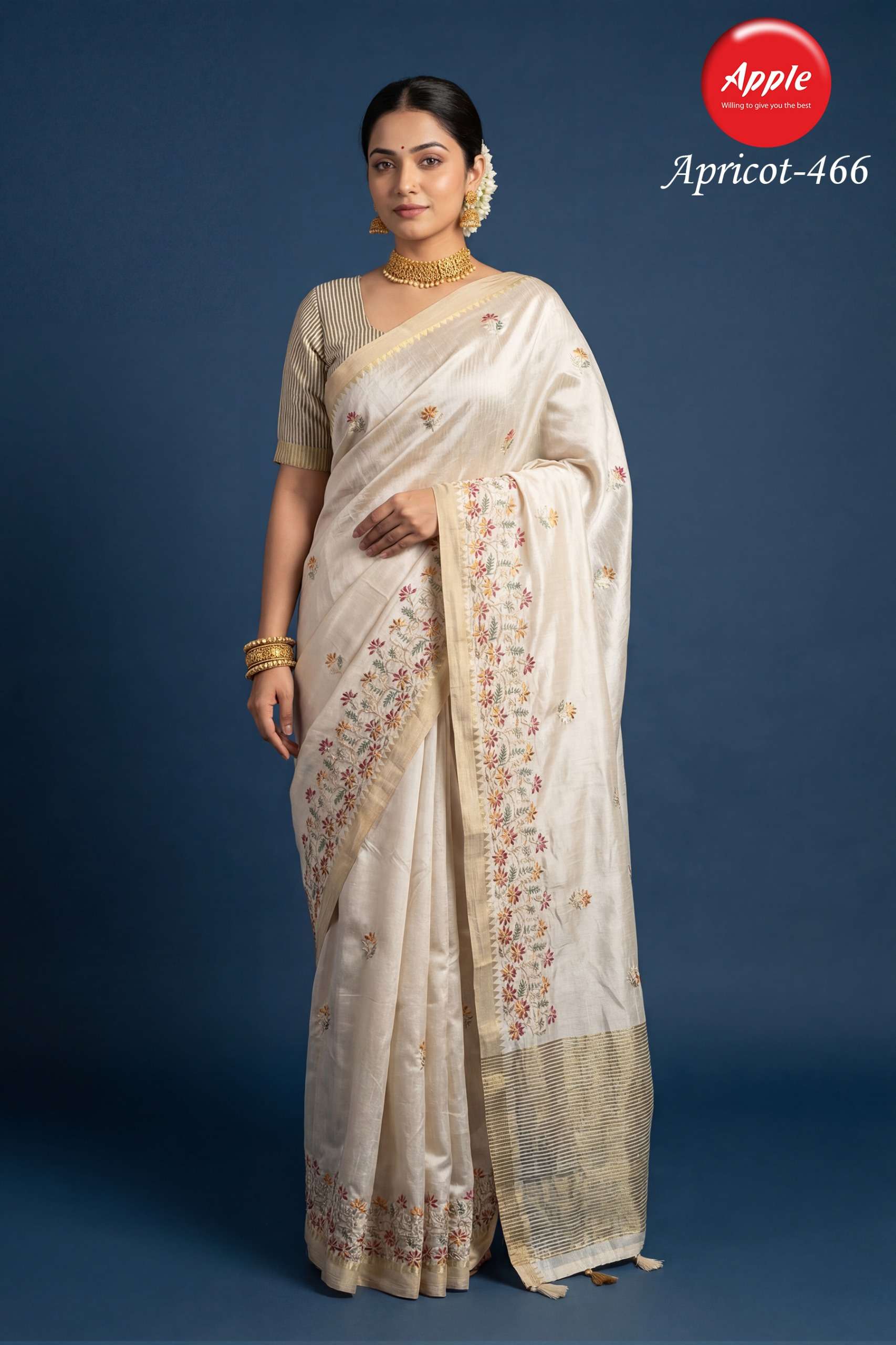 APPLE APRICOT 465 TO 468 SUPER SOFT KHADI FABRIC EMBROIDARY ...