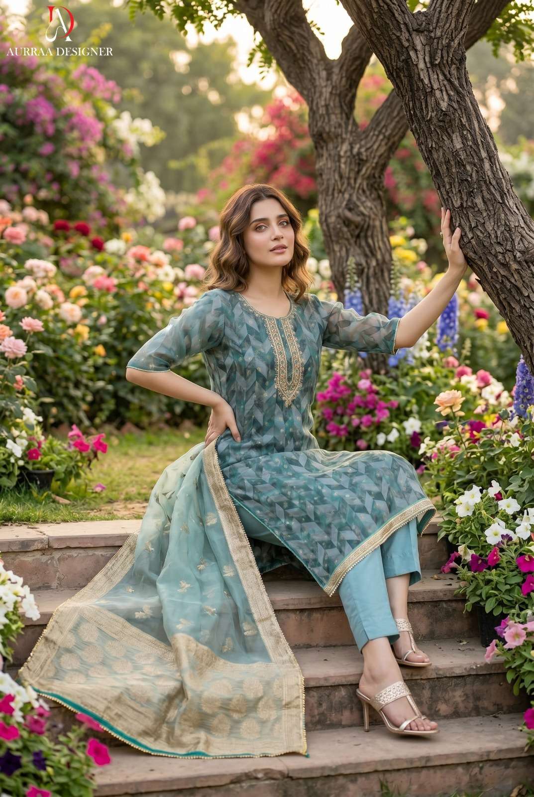 AURRAA DESIGNER ROOHAA VOL 28 ORGANZA BANARASI WORK SALWAR S...