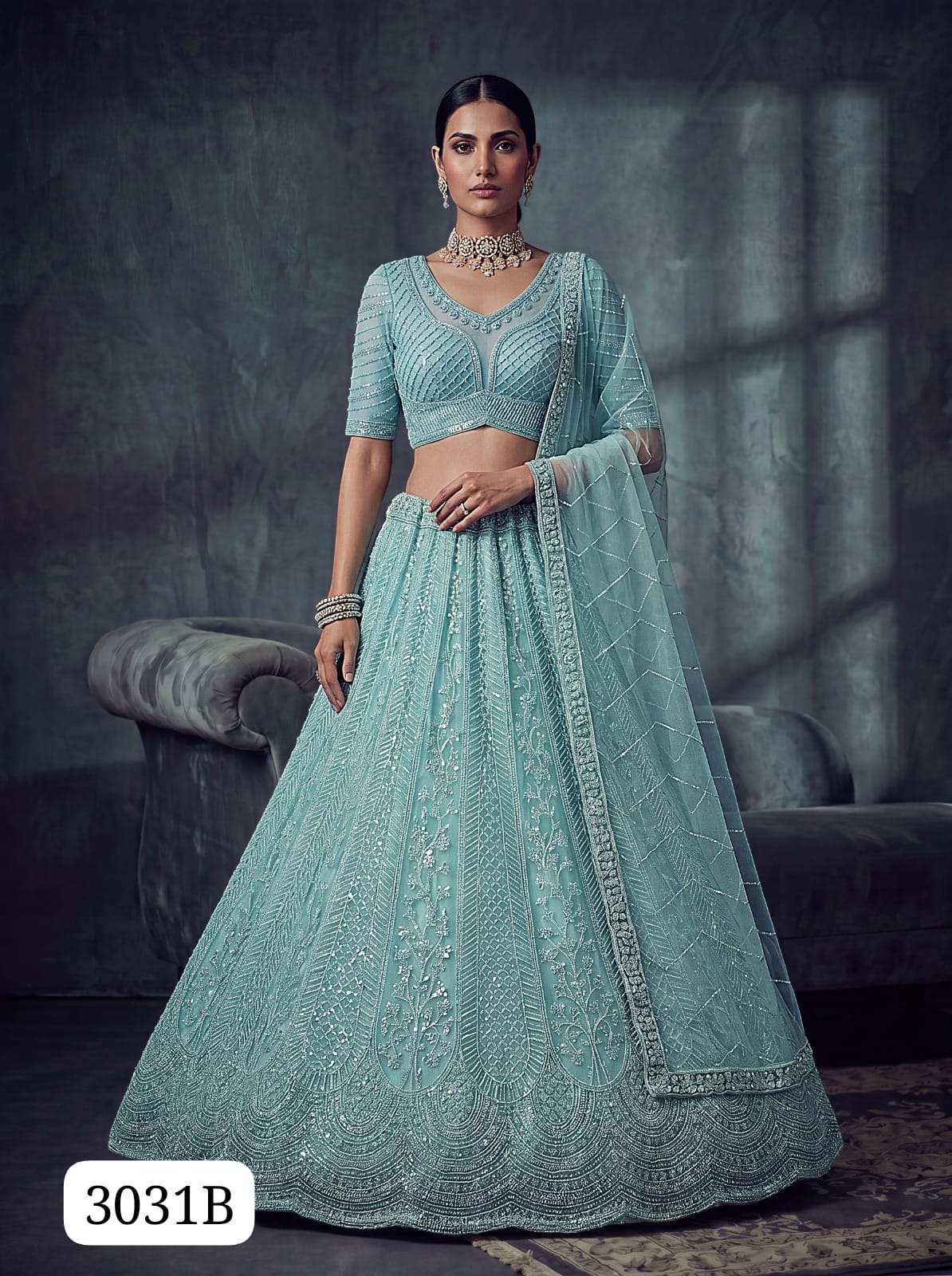 BEAUTIFUL FANCY AND HARD NET FABRIC PARTY WEAR RESELLER IN S...