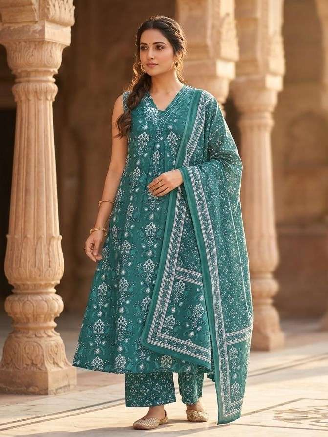 BEAUTIFUL SLEEVELESS A LINE ANARKALI STYLE SUIT PARTY WEAR I...