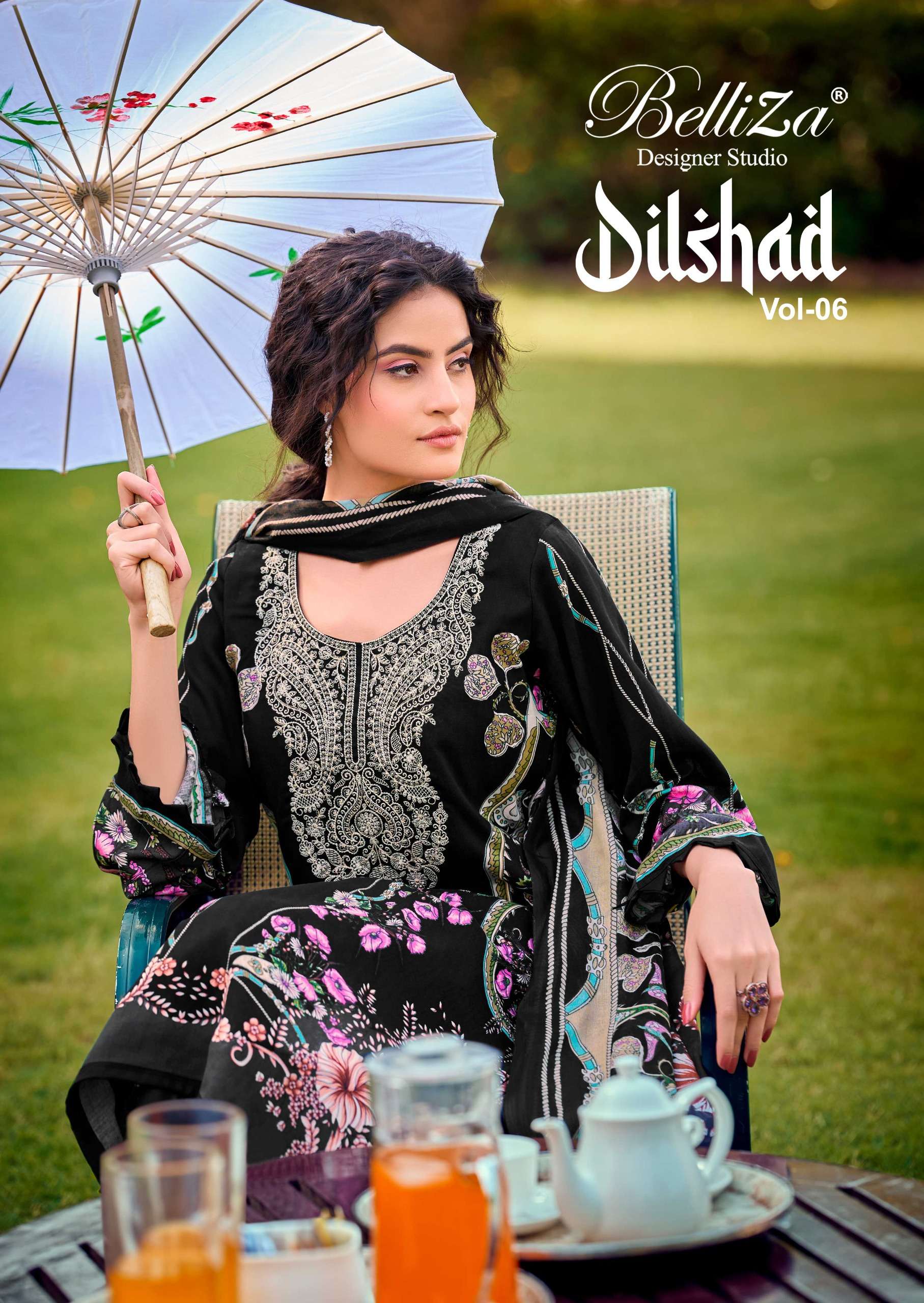 BELLIZA DESIGNER STUDIO DILSHAD VOL 6 TOP BRAND PAKISTANI RA...