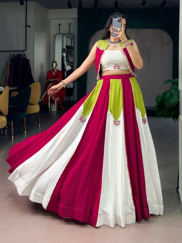 printed chaniya choli pure rayon fancy fabric with beautiful...