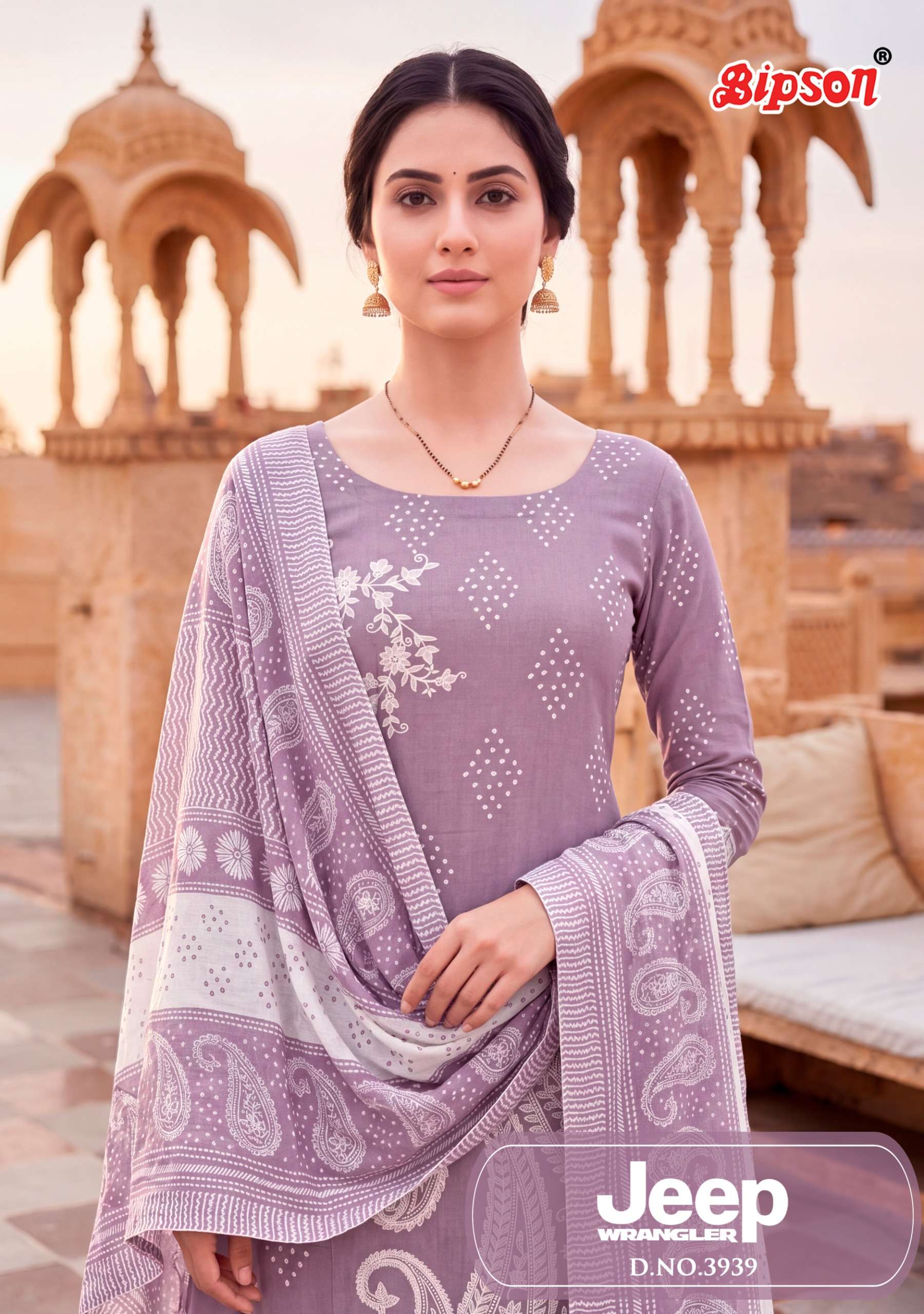 BIPSON PRINTS JEEP WRANGLAR VOL 3939 ROMAN SILK PRINT ETHNIC...