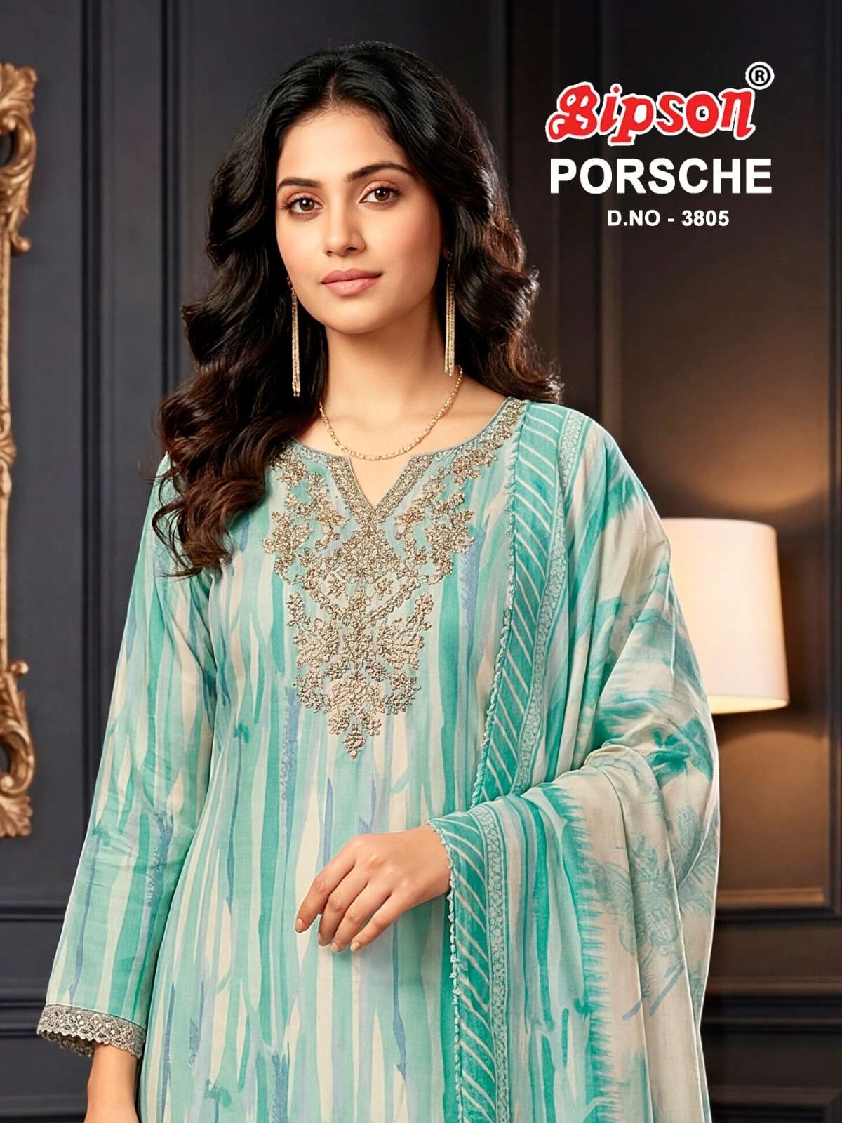 BIPSON PRINTS POURSHE 3805 FINE MUSLIN PRINT WITH CODING WOR...
