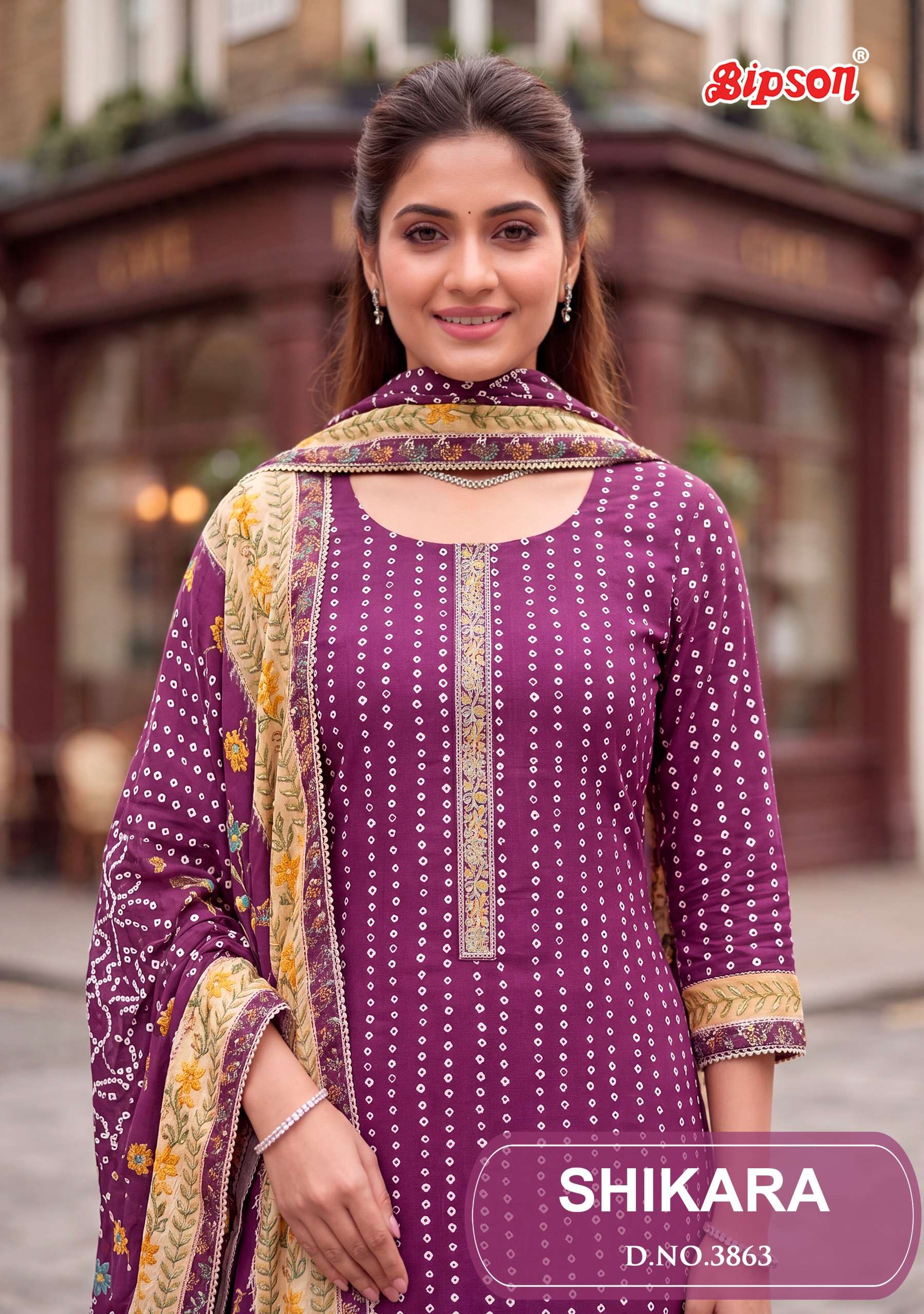 BIPSON PRINTS SIKARA 3863 JAAM SATIN PRINT ETHNIC CODING SAL...