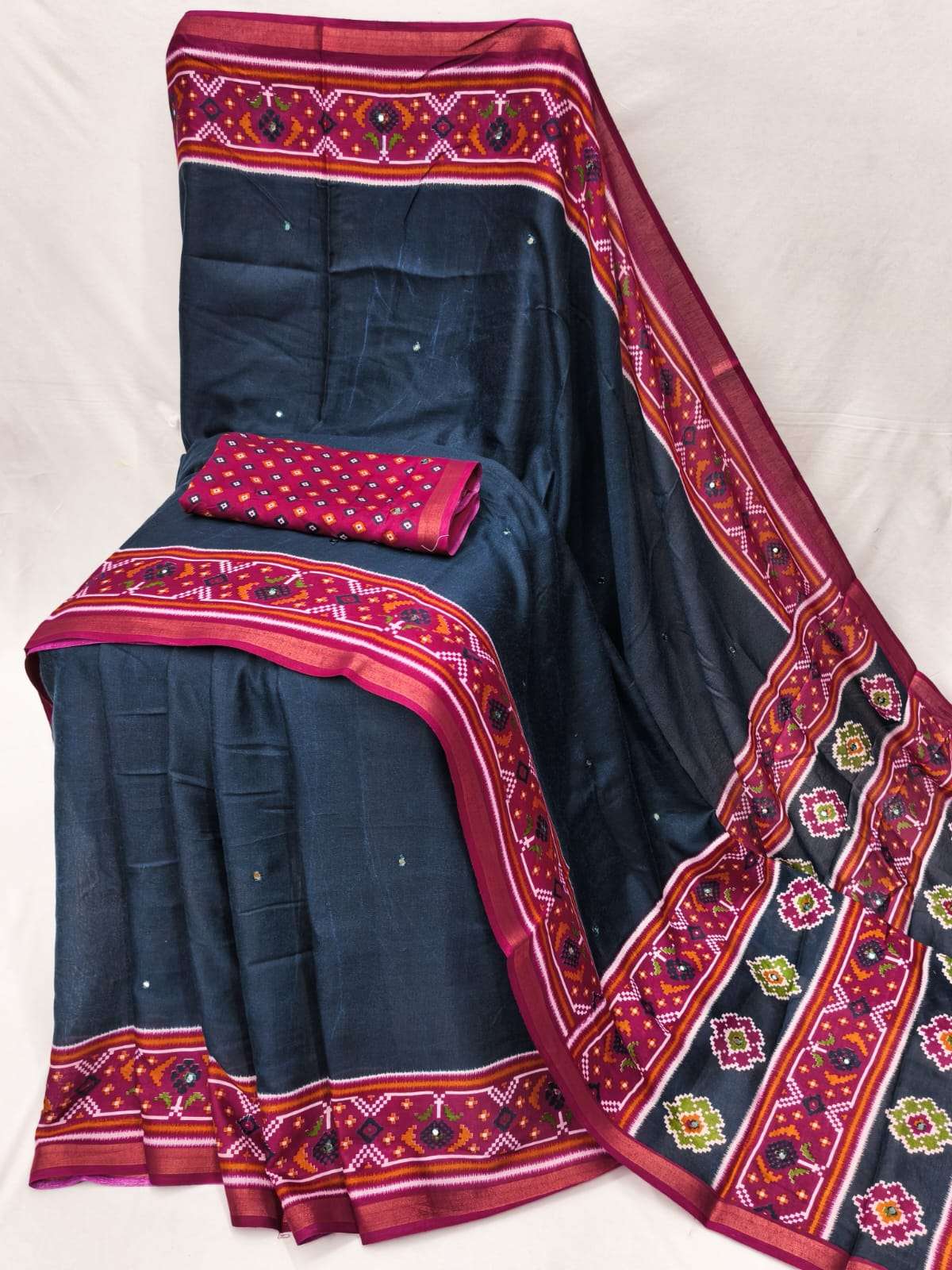   Classic pure and Soft Malai cotton fancy fabric with Pato...