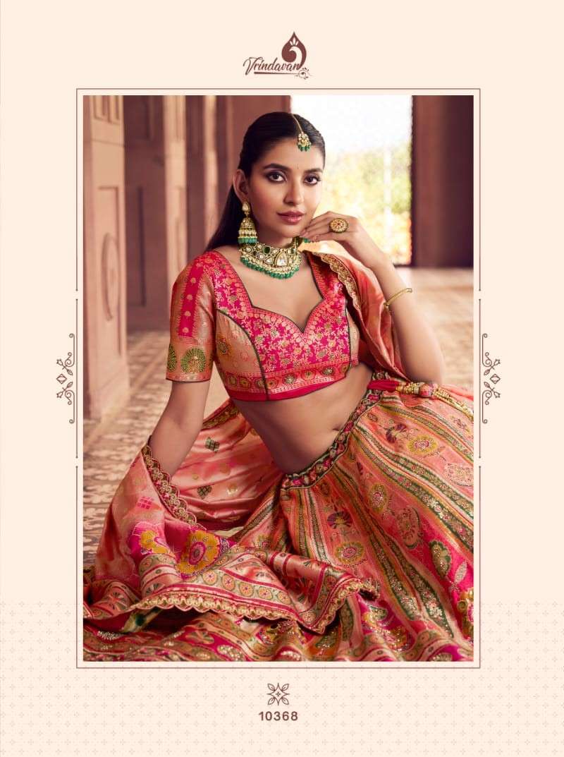 CLASSIC VRINDAVAN VOLUME 69 PURE HANDWOVEN MOSS CHIFFON FANC...