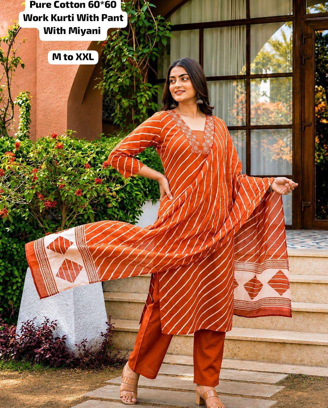 COTTON COLLECTION LEHERIYA DESIGN SALWAR SUIT DAILY WEAR WHO...