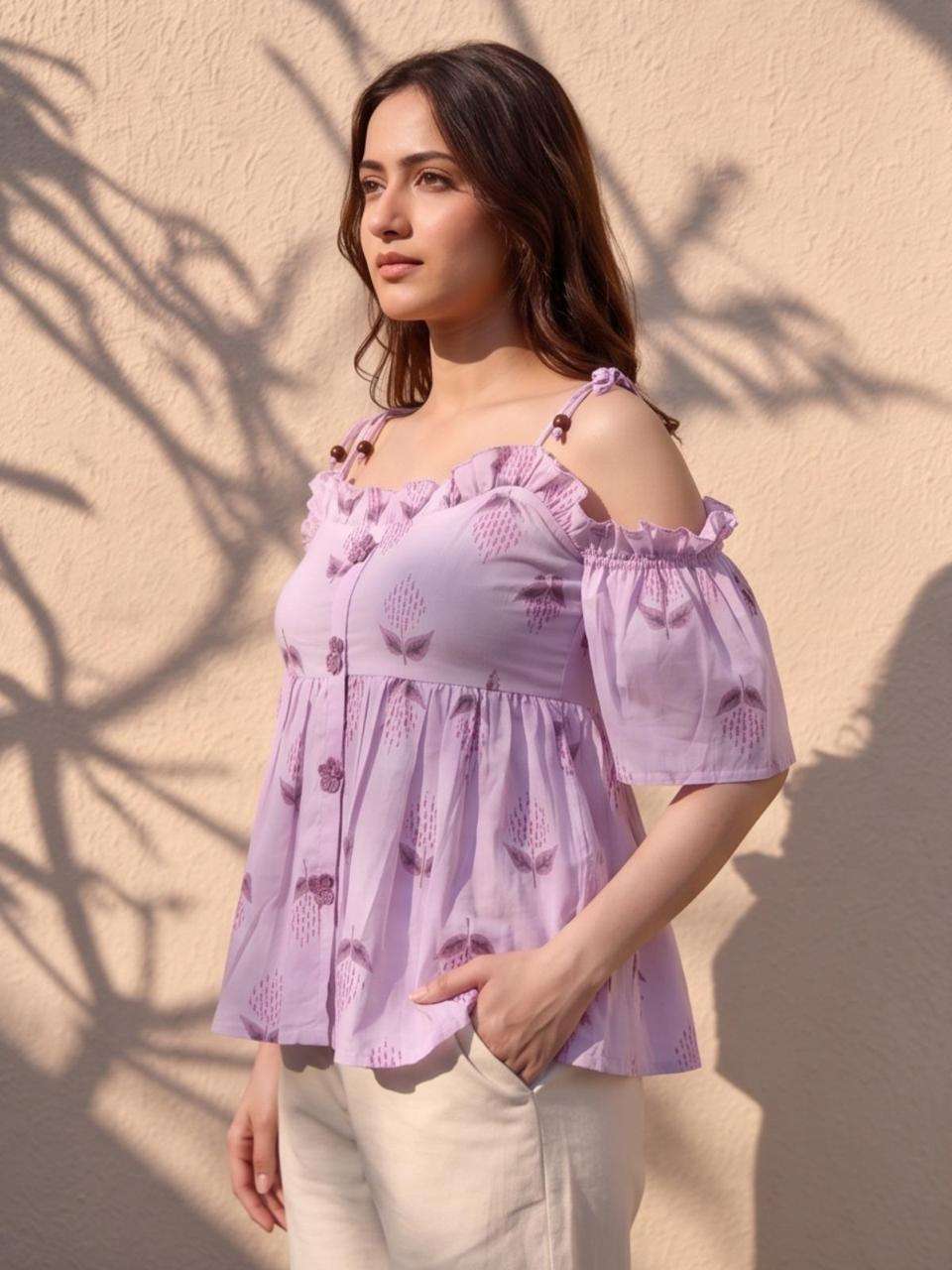 COTTON DORI ADJUSTABLE SHORT TOP COLLECTION MODAL LOOK MARKE...