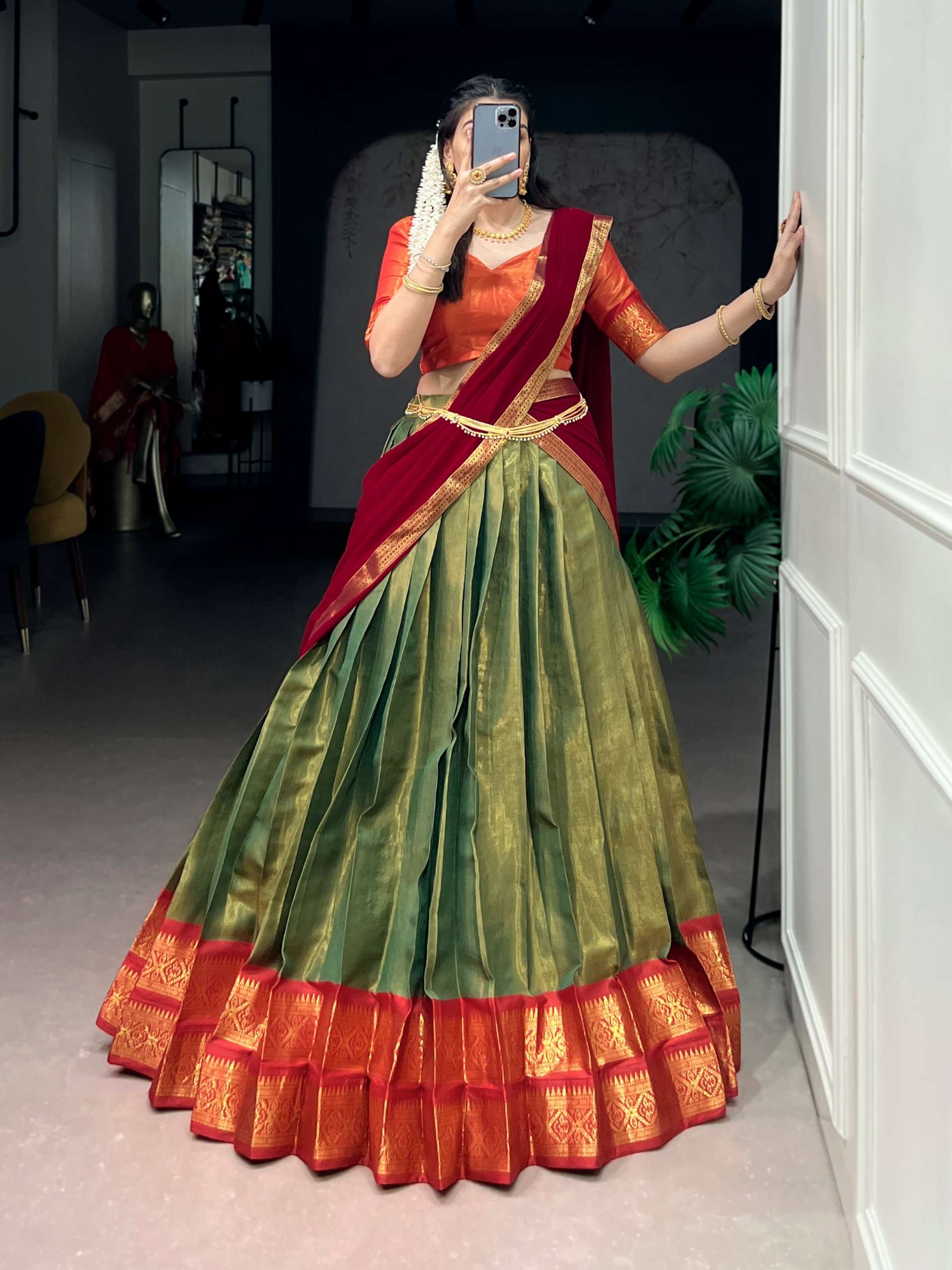 Crafted with love The South style Kanchipuram silk fancy and...