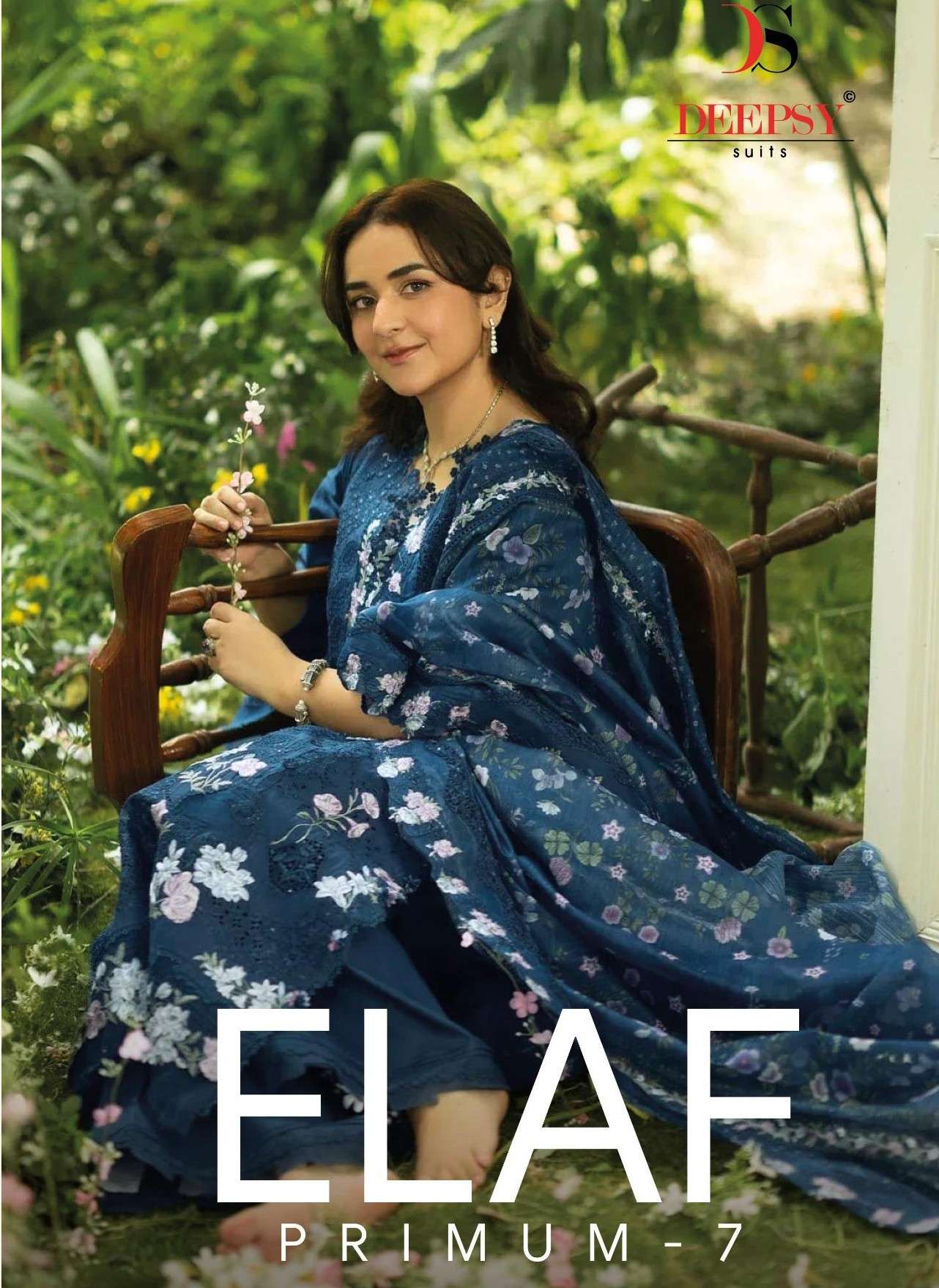 DEEPSY SUITS ELAF PEMIUM VOL 7 COTTON SELF EMBROIDERY PAKIST...