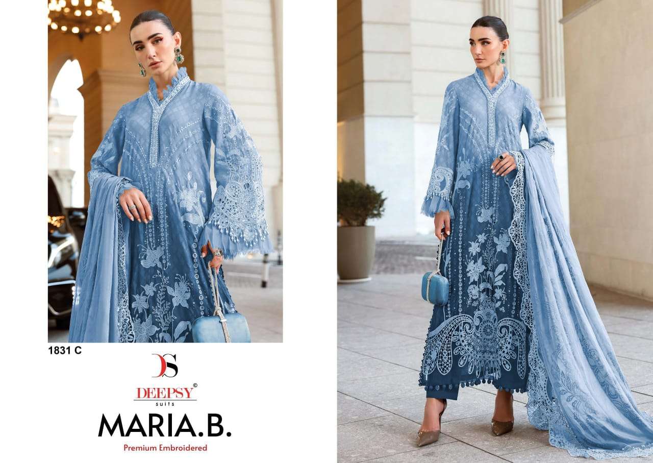 DEEPSY SUITS MARIA B PREMIUM EMBROIDERED 1831 PAKISTANI DRES...