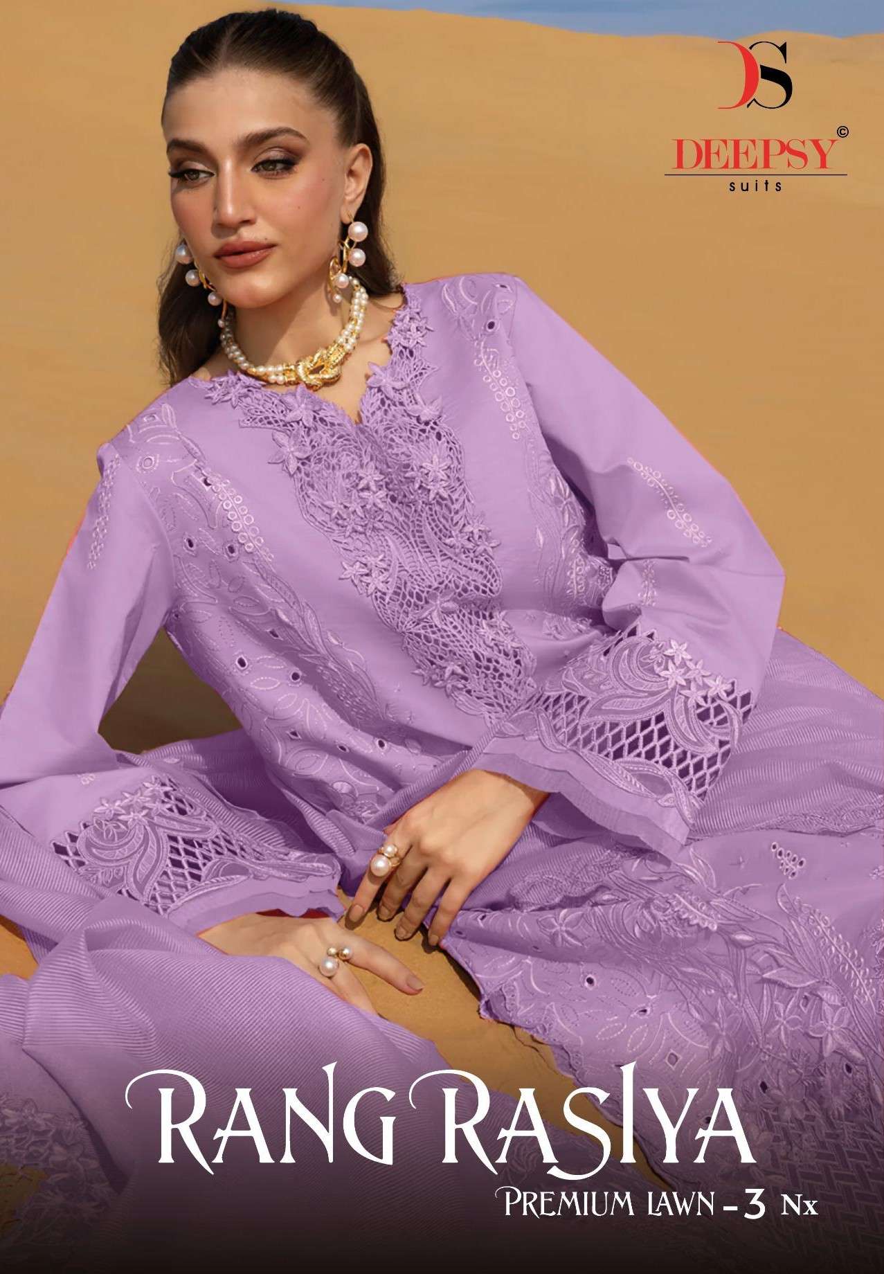 DEEPSY SUITS RANGRASIYA LAWN 3NX COTTON WITH EMBROIDERY SUIT...
