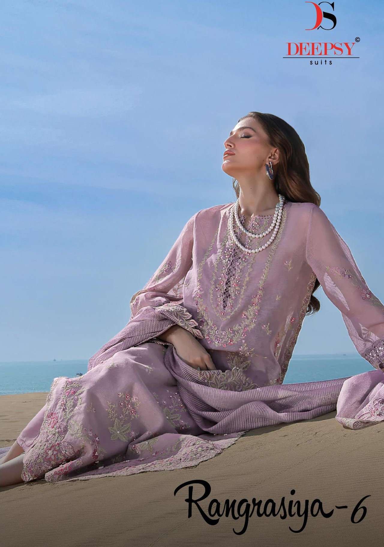 DEEPSY SUITS RANGRASIYA VOL 6 PURE COTTON WITH HEAVY WORK PA...