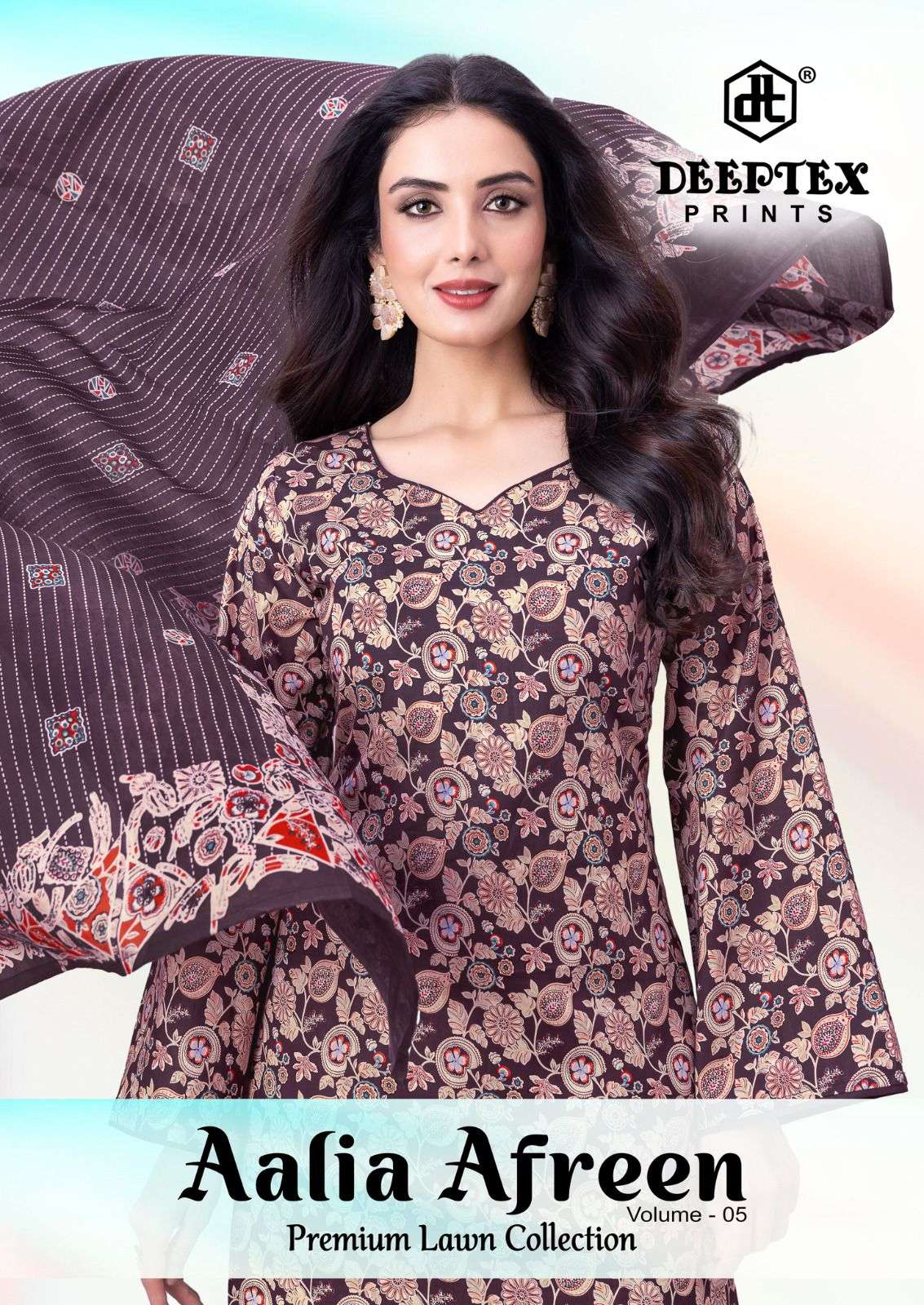 DEEPTEX AALIA AFREEN VOL 5 BRANDED COTTON DESIGN SUIT RESELL...