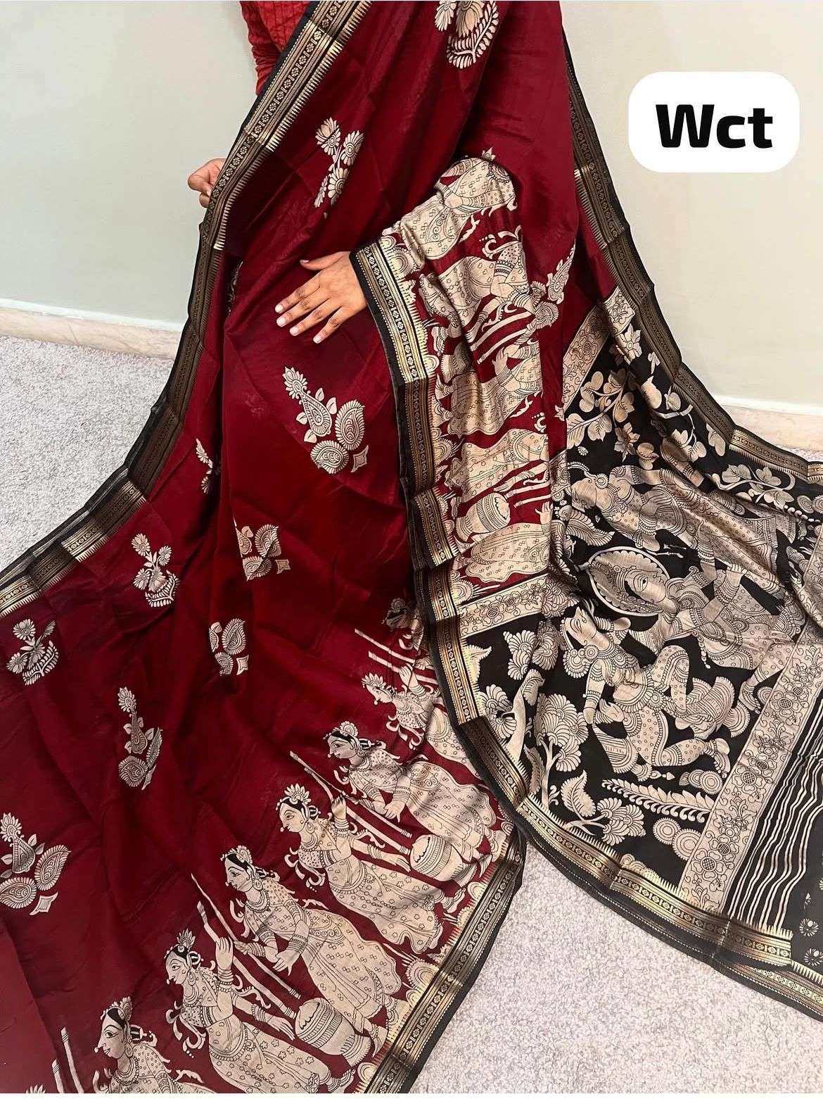 FALL FOR THE COMFORTABLE MANGALAGIRI SILK FABRIC SAREE RESEL...