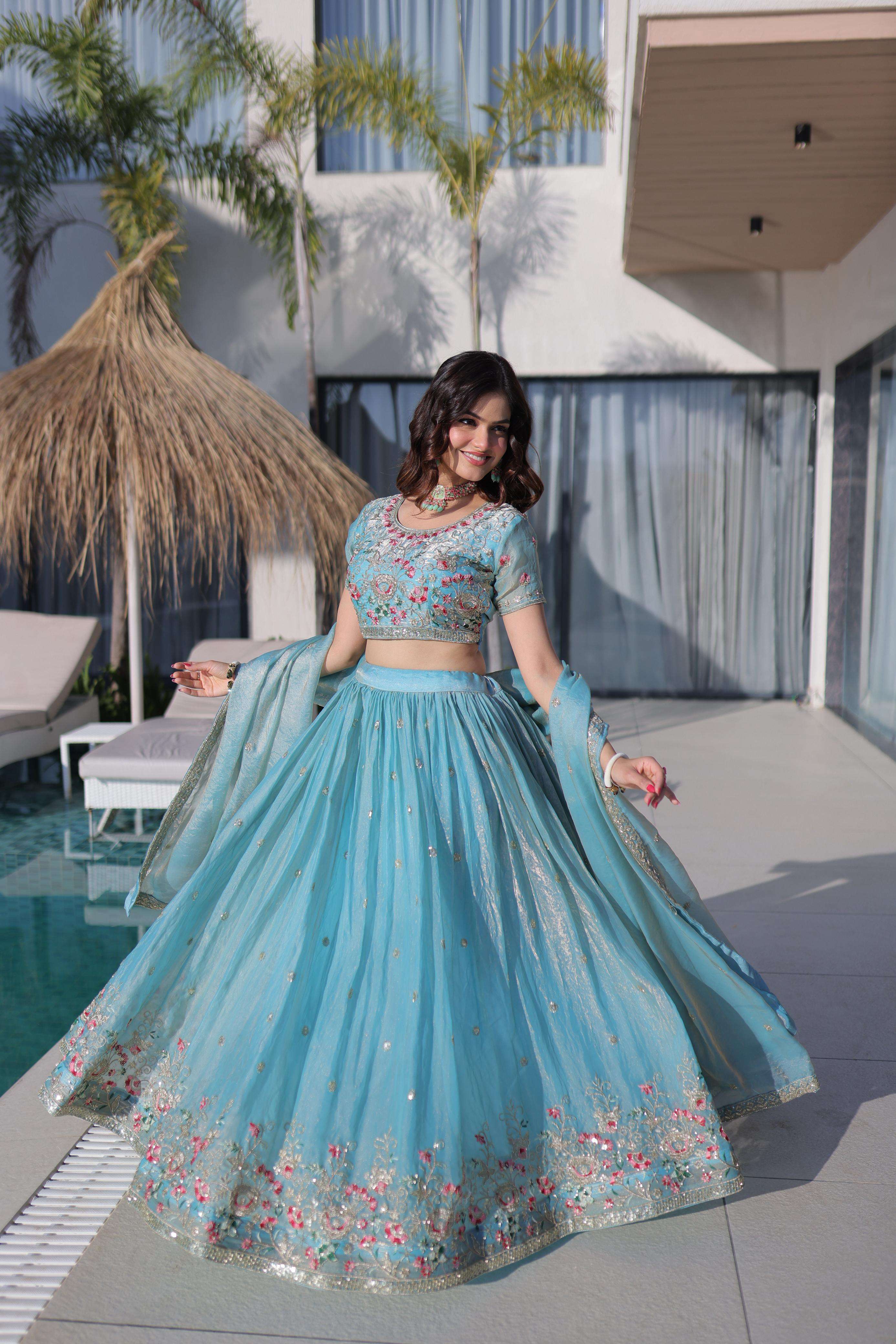  FANCY AND CLASSIC BEAUTIFUL COLOUR IN FANCY SILK FABRIC LEH...