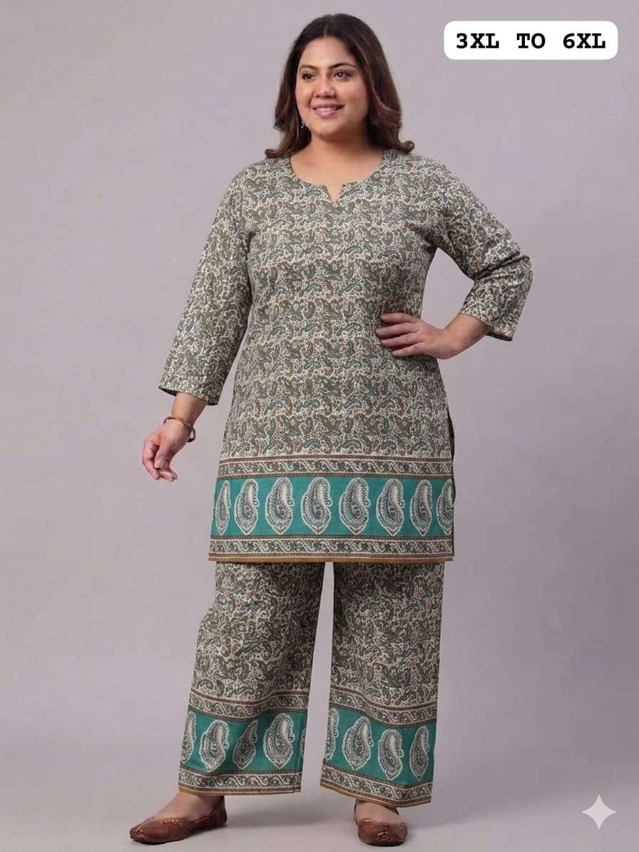 FESTIVAL COTTON CROSS PRINT CORD SET BIG SIZE WOMEN BUY SURA...