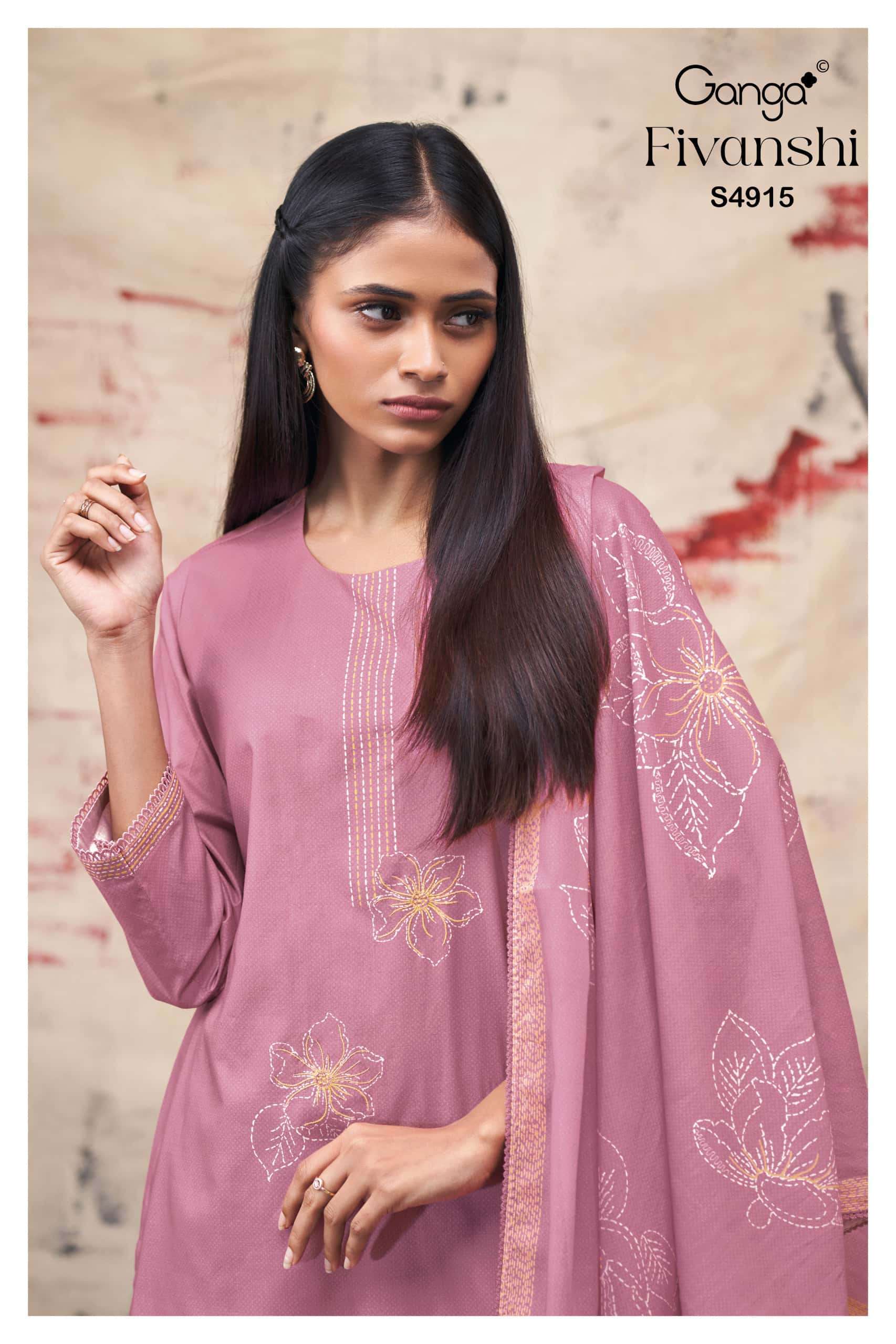 GANGA FASHION FIVAMSHI 4915 COTTON PRINT SALWAR SUIT RICH ST...