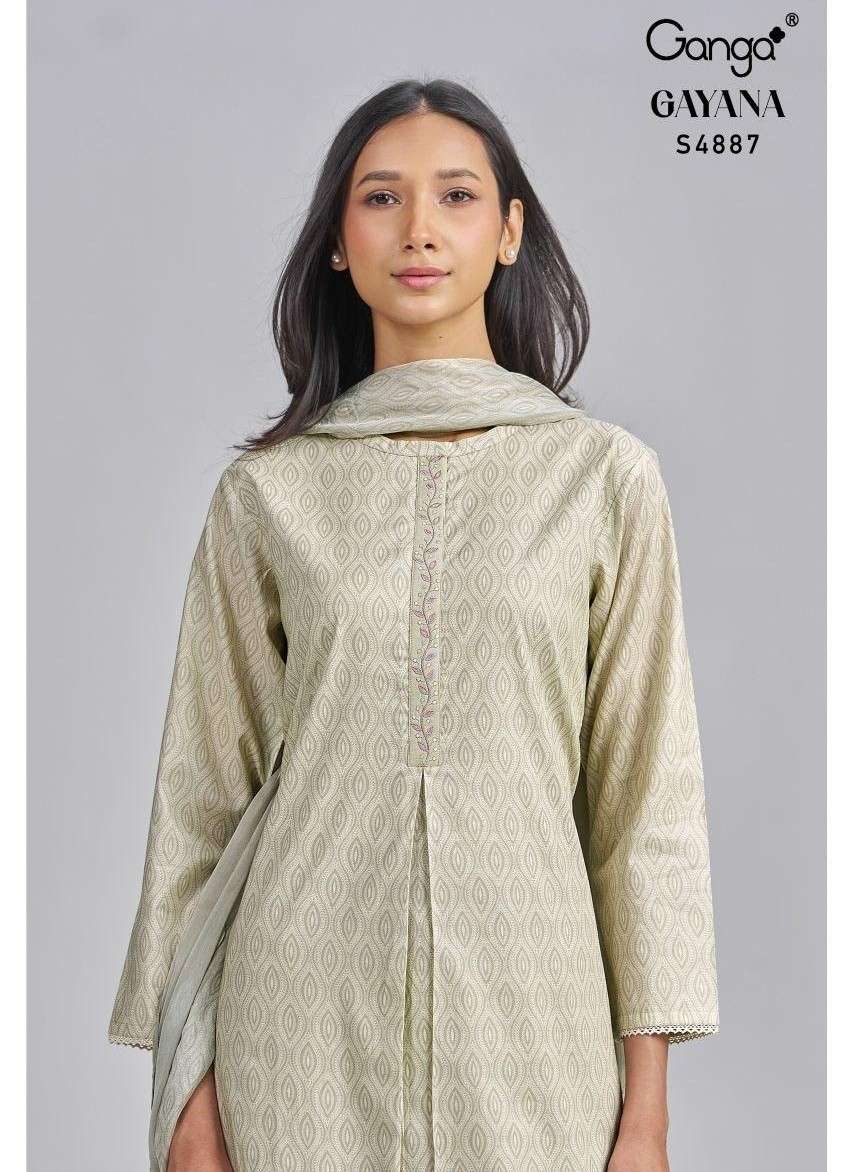 GANGA GAYANA 4887 COTTON PRINTED WITH EMBROIDERY SALWAR KAME...